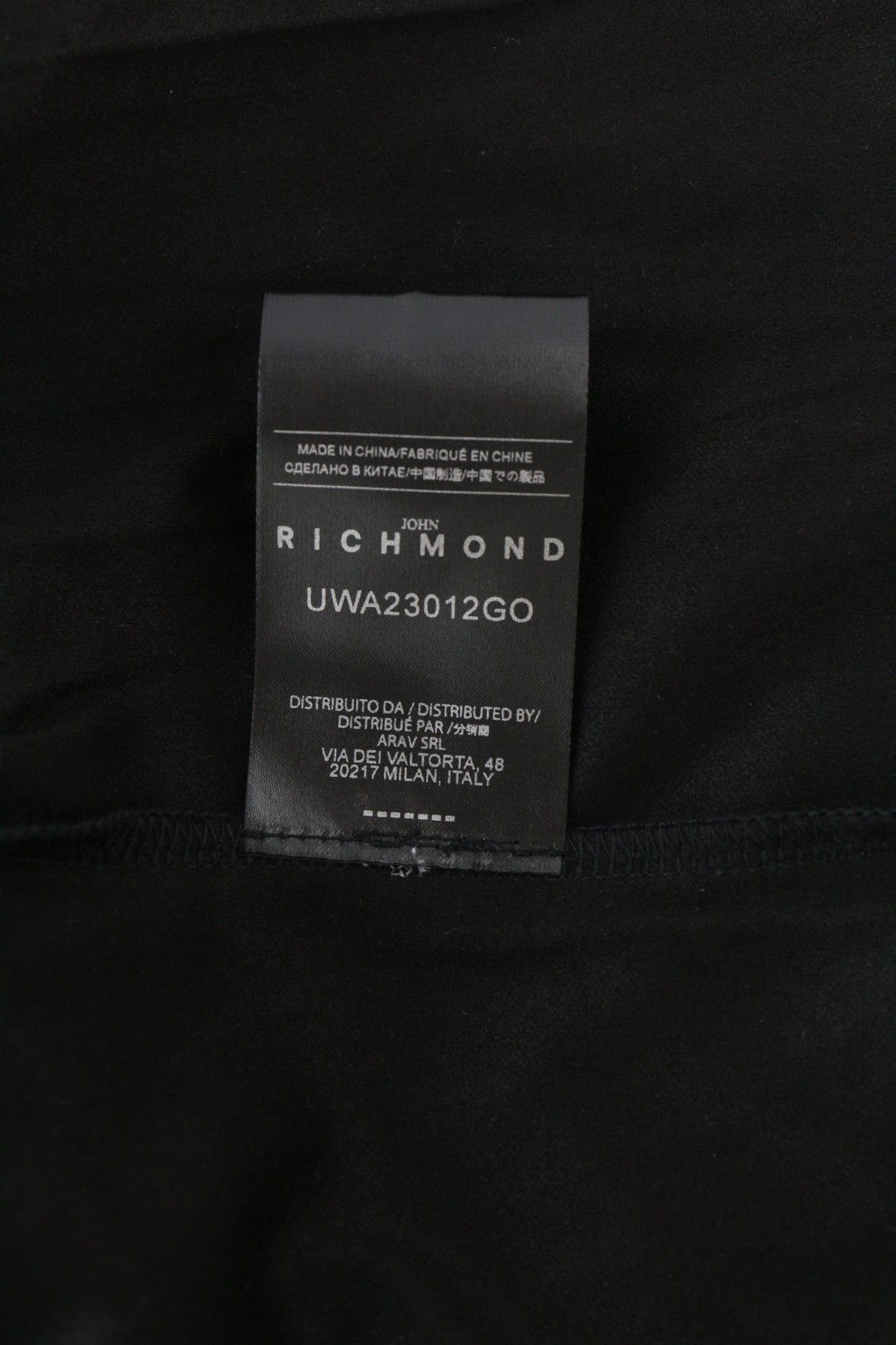 JOHN RICHMOND Women's Skirt S Black Pleated Mini High Rise Logo