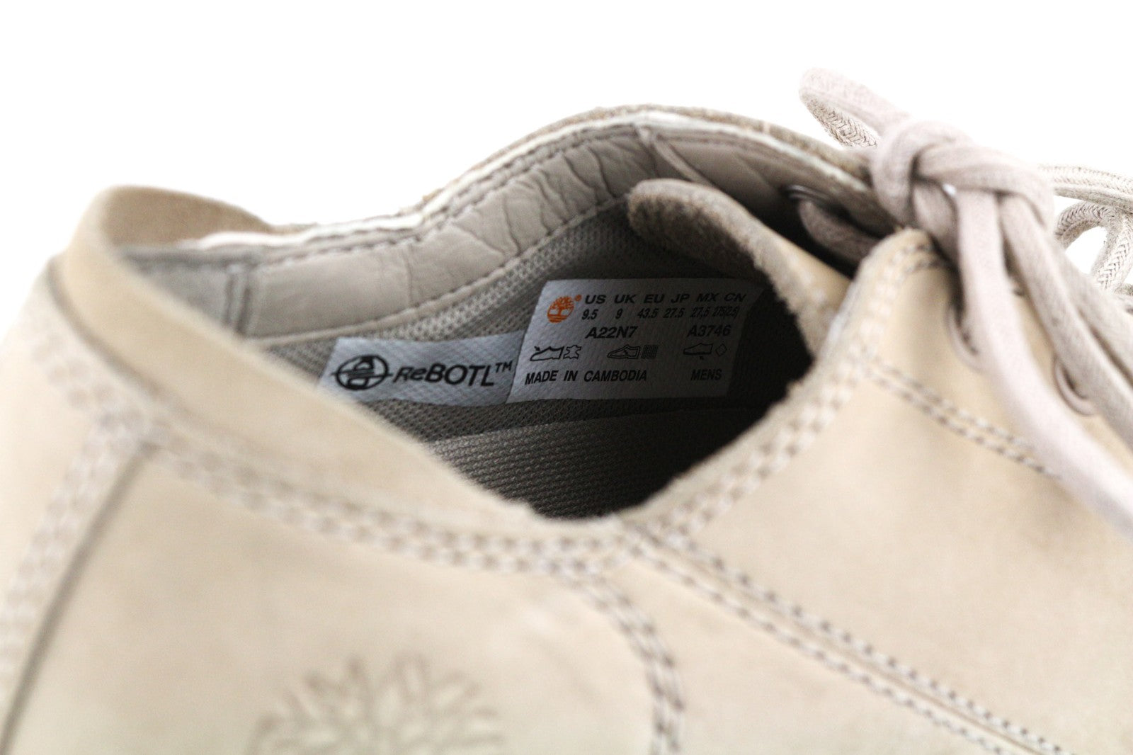 TIMBERLAND A22N7-A3746 Men's Trainers EU43.5/44 Beige Leather Low-Top