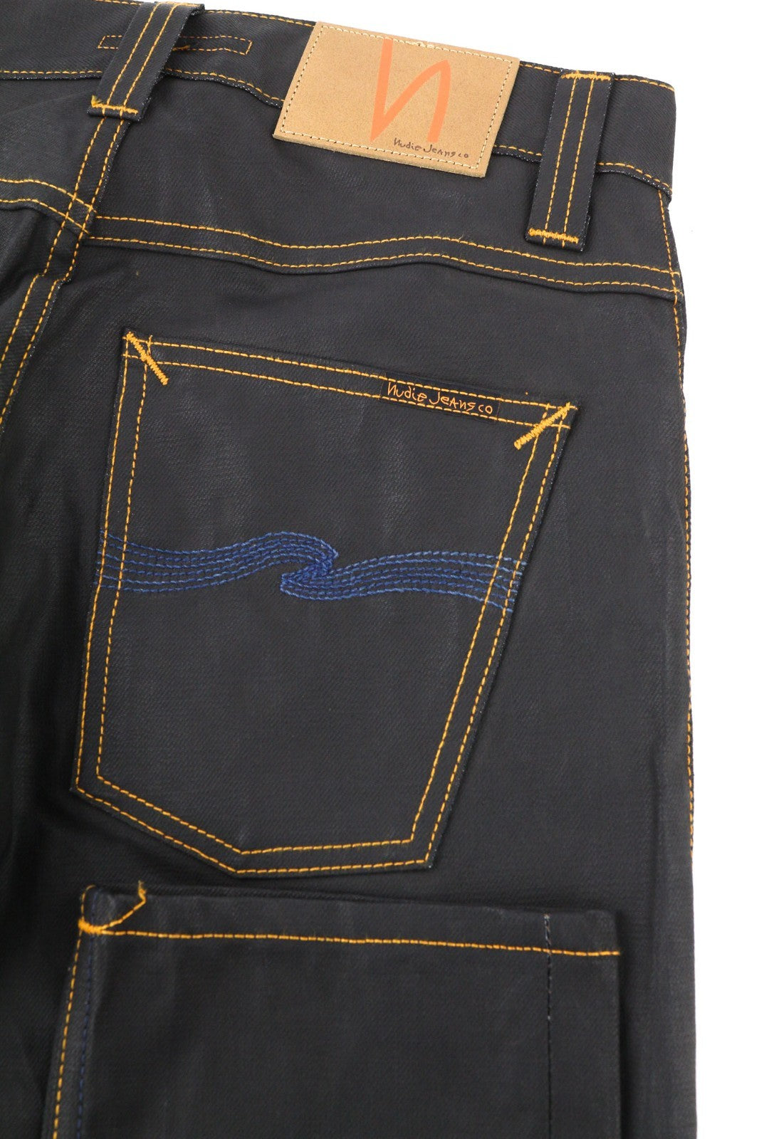 NUDIE JEANS Grim Tim Men's Jeans W28/L32 Slim Fit Dark Blue Coated