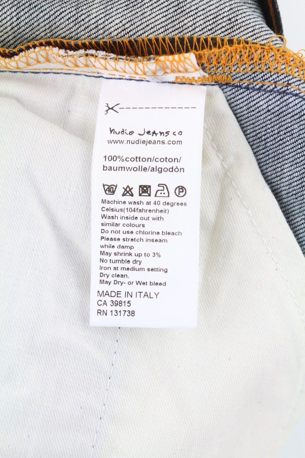 NUDIE JEANS Grim Tim Men's Jeans W28/L32 Slim Fit Dark Blue Coated