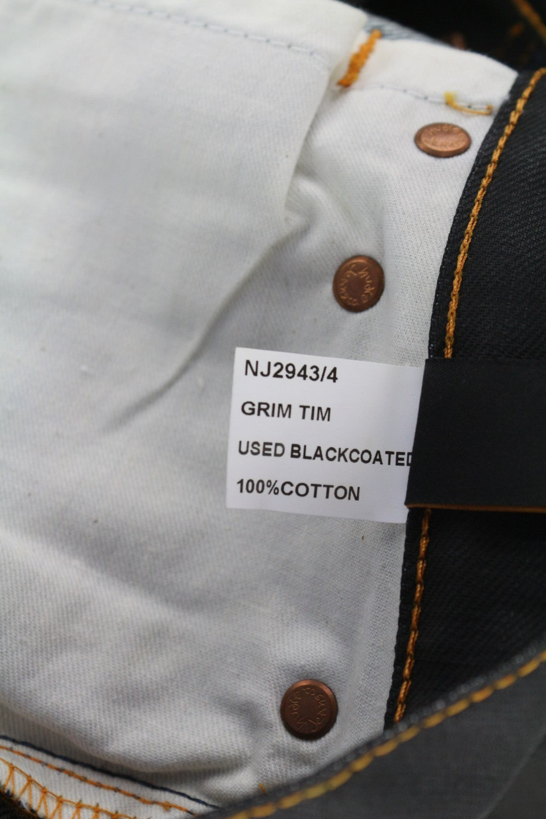 NUDIE JEANS Grim Tim Men's Jeans W28/L32 Slim Fit Dark Blue Coated