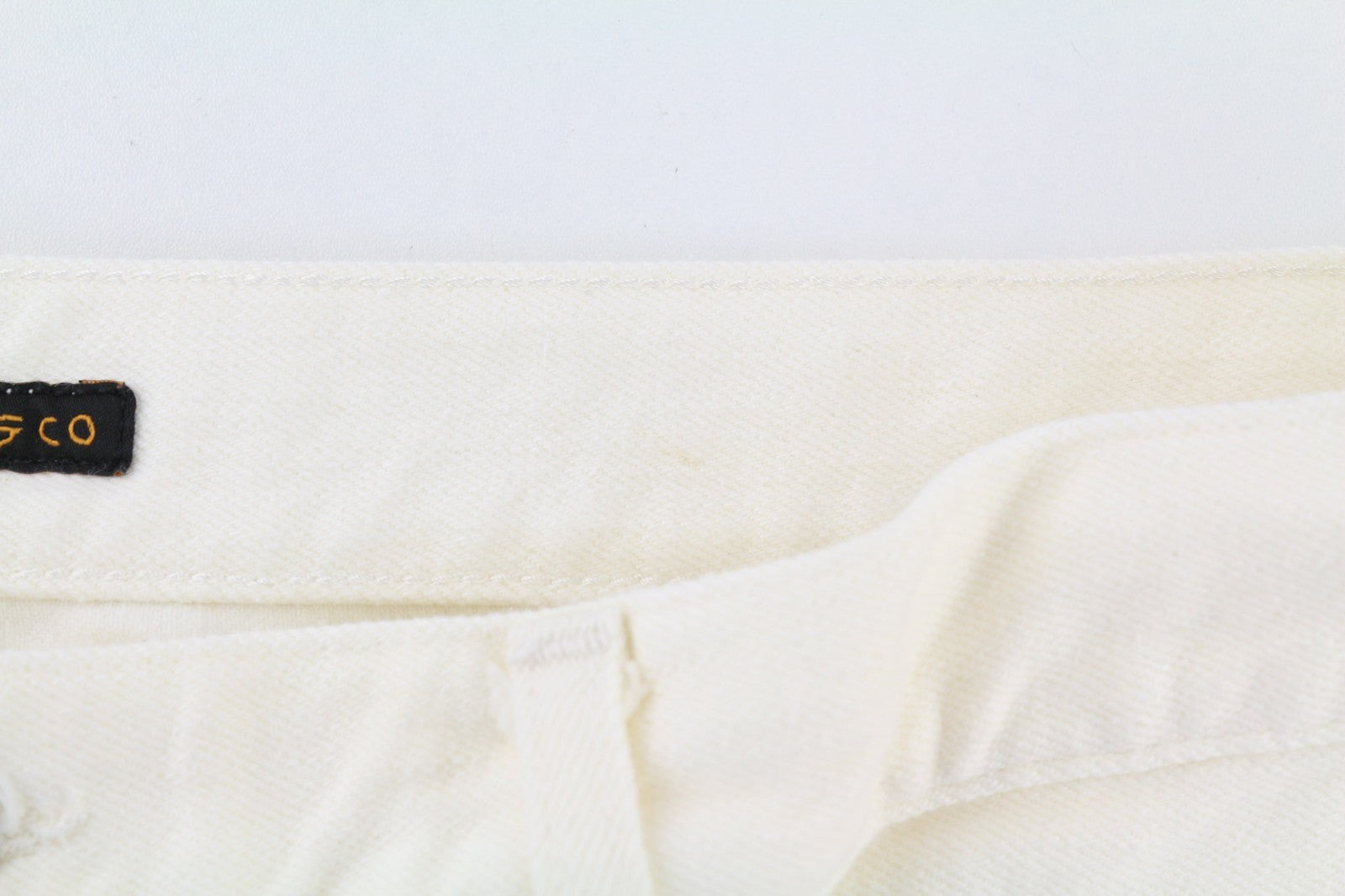 NUDIE JEANS Brute Knut vyriški džinsai W31/L28 Selvedge Anti-Fit Stretch Ecru 