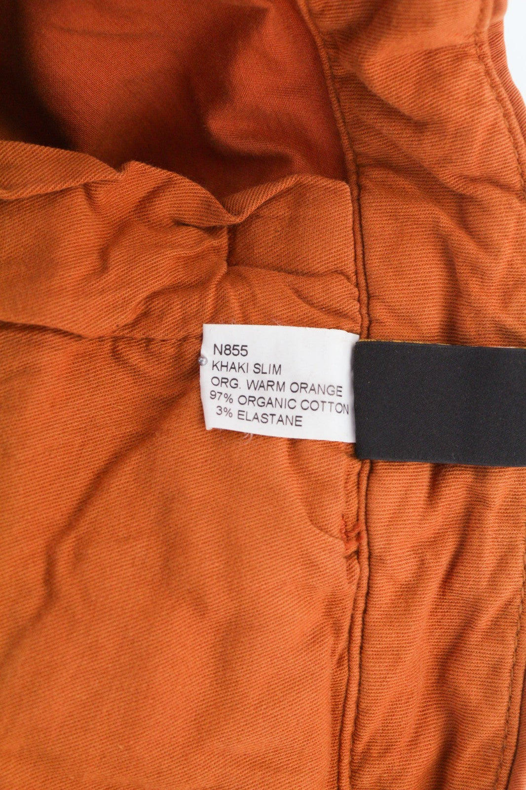 NUDIE JEANS vyriškos chaki spalvos kelnės W29/L32 Slim Stretch šiltai oranžinės spalvos 