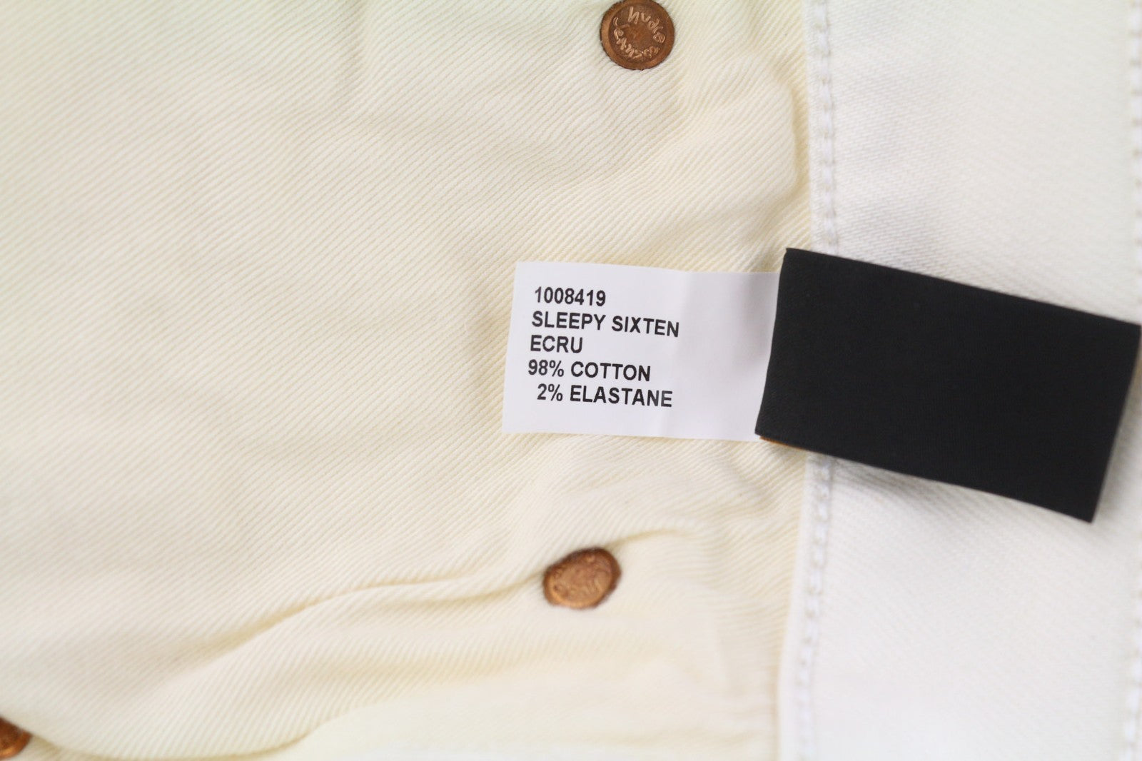 NUDIE JEANS Sleepy Sixten Men's Jeans W28/L30 Relaxed Stretch Ecru