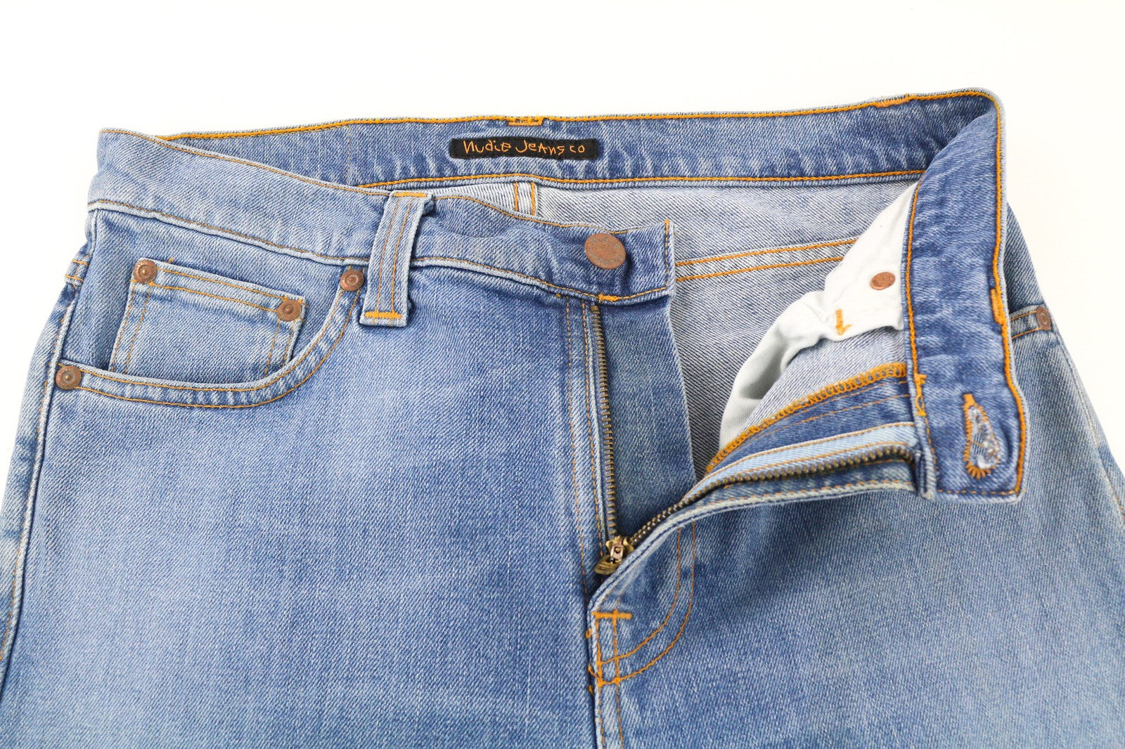 NUDIE JEANS High Kai Men's Jeans W29/L32 Skinny Stretch Washed Blue