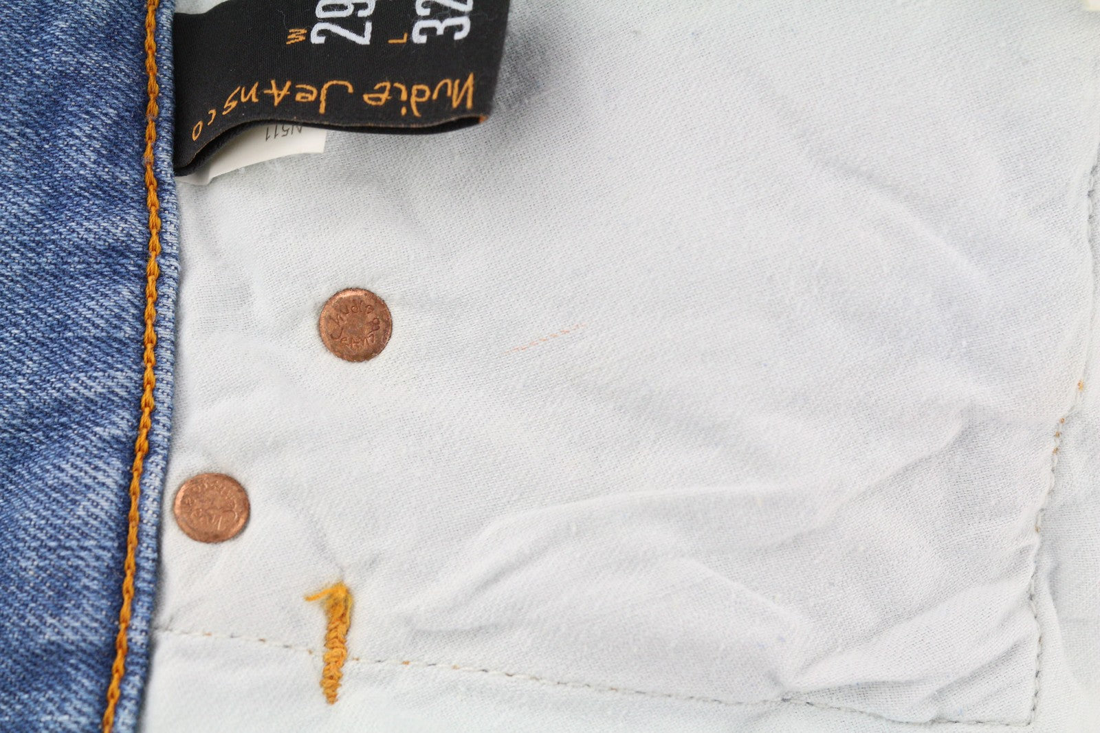 NUDIE JEANS High Kai Men's Jeans W29/L32 Skinny Stretch Washed Blue