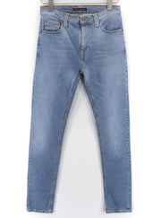 NUDIE JEANS Vyriški „High Kai“ džinsai W29/L32 Skinny Stretch, mėlyni, skalbinių spalvos 
