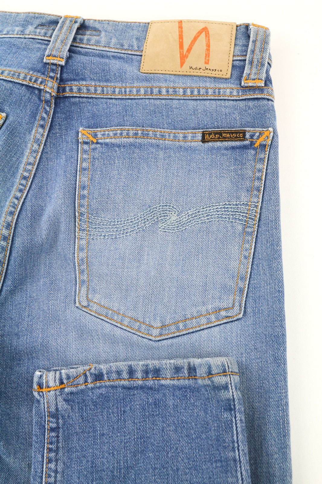 NUDIE JEANS Vyriški „High Kai“ džinsai W29/L32 Skinny Stretch, mėlyni, skalbinių spalvos 