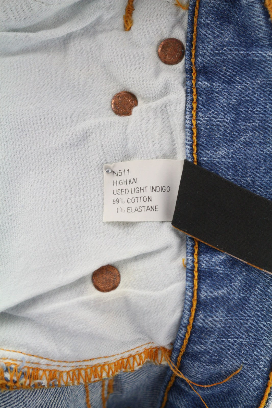 NUDIE JEANS Vyriški „High Kai“ džinsai W29/L32 Skinny Stretch, mėlyni, skalbinių spalvos 