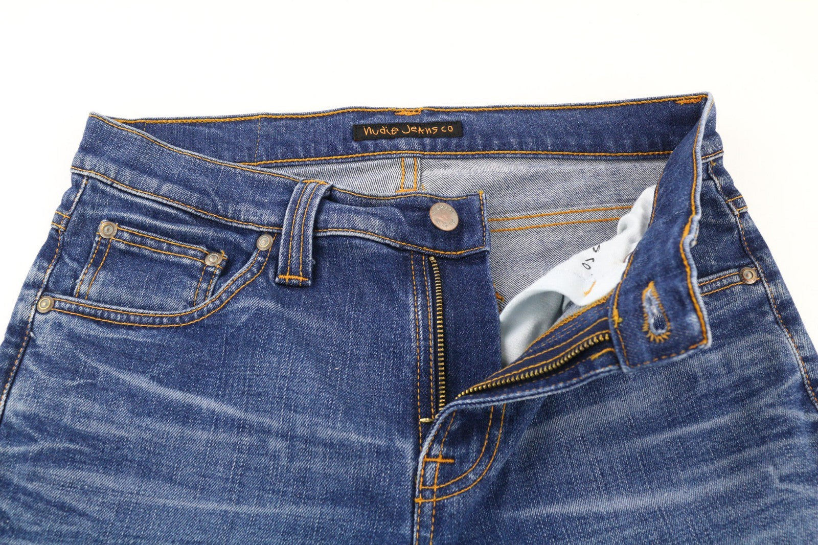 NUDIE JEANS Tube Kelly Men's Jeans W28/L32 Tight Stretch Washed Blue