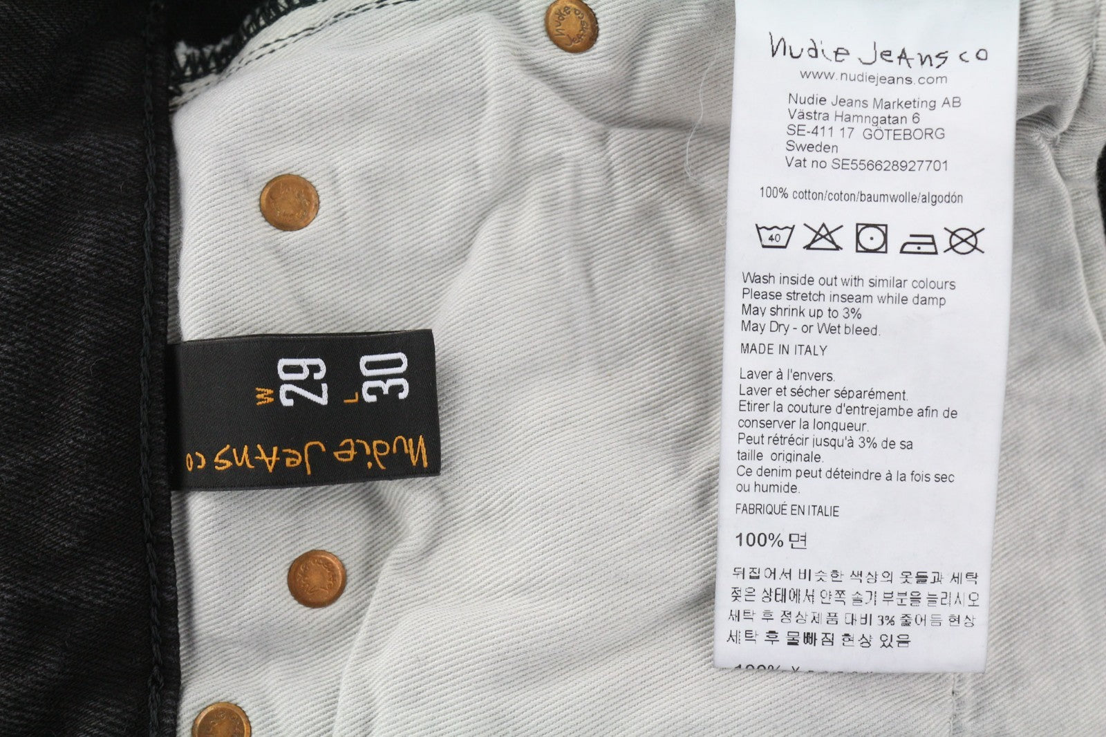 NUDIE JEANS Breezy Brit moteriški džinsai W29/L30 Regular Taper Black 