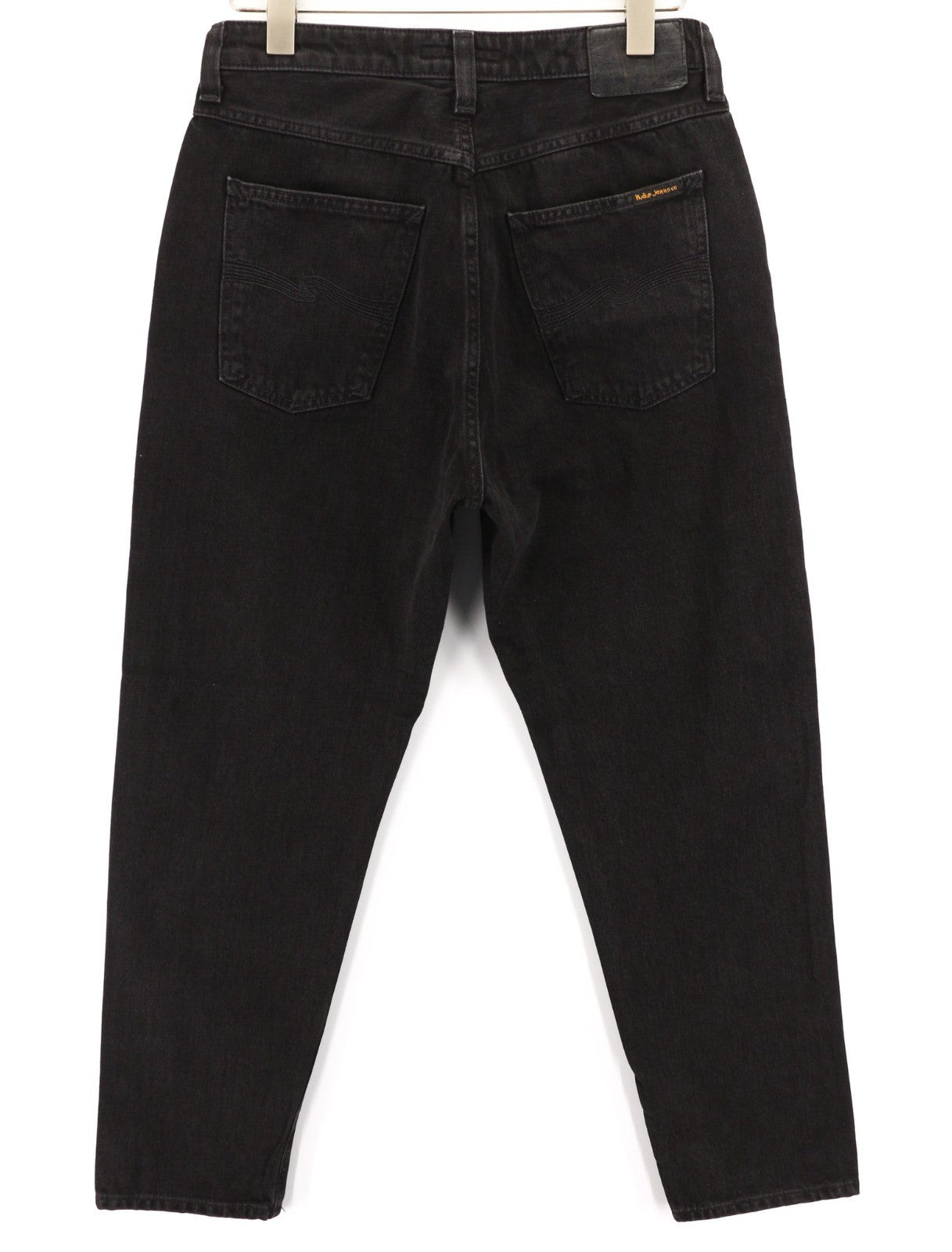 NUDIE JEANS Breezy Brit moteriški džinsai W31/L28 aukštu liemeniu siaurėjantys juodi 