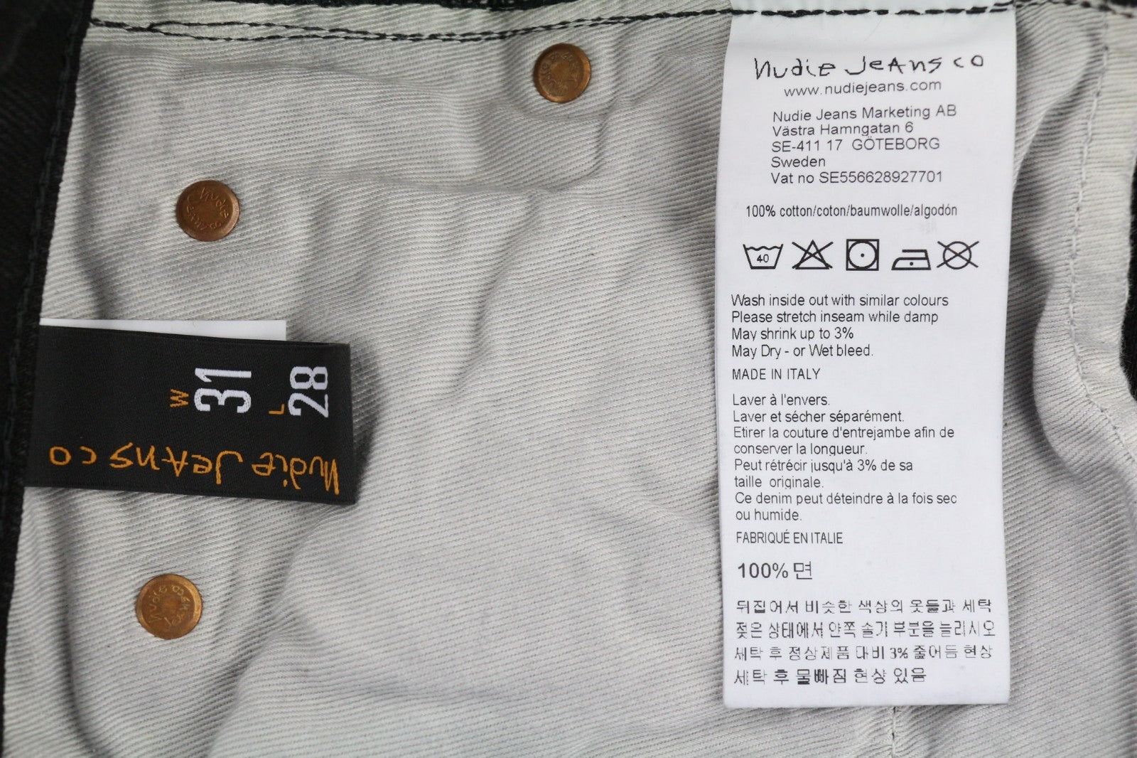 NUDIE JEANS Breezy Brit moteriški džinsai W31/L28 aukštu liemeniu siaurėjantys juodi 