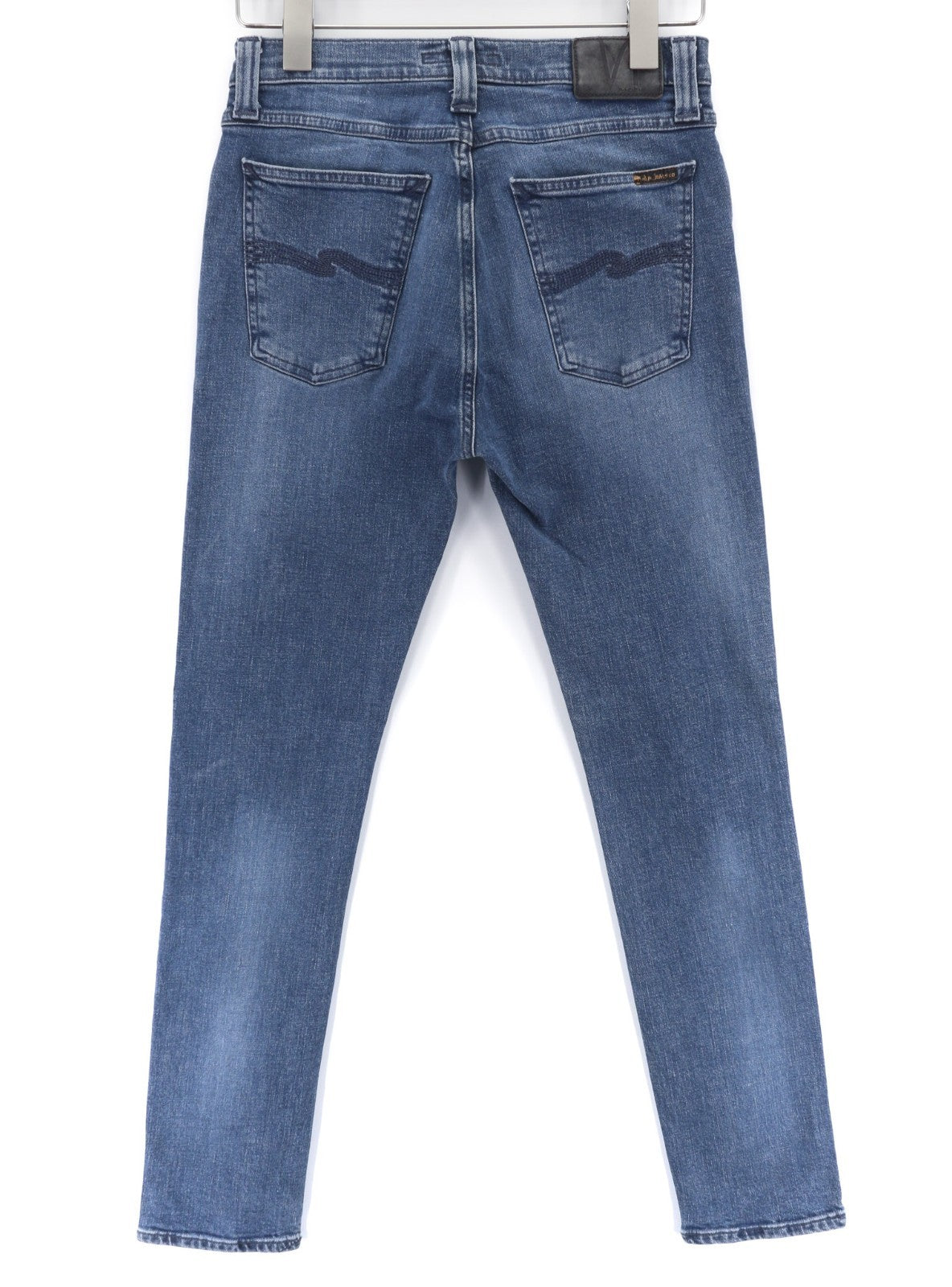 NUDIE JEANS Vyriški „High Kai“ džinsai W29/L30 Slim Stretch mėlyni, skalbti 