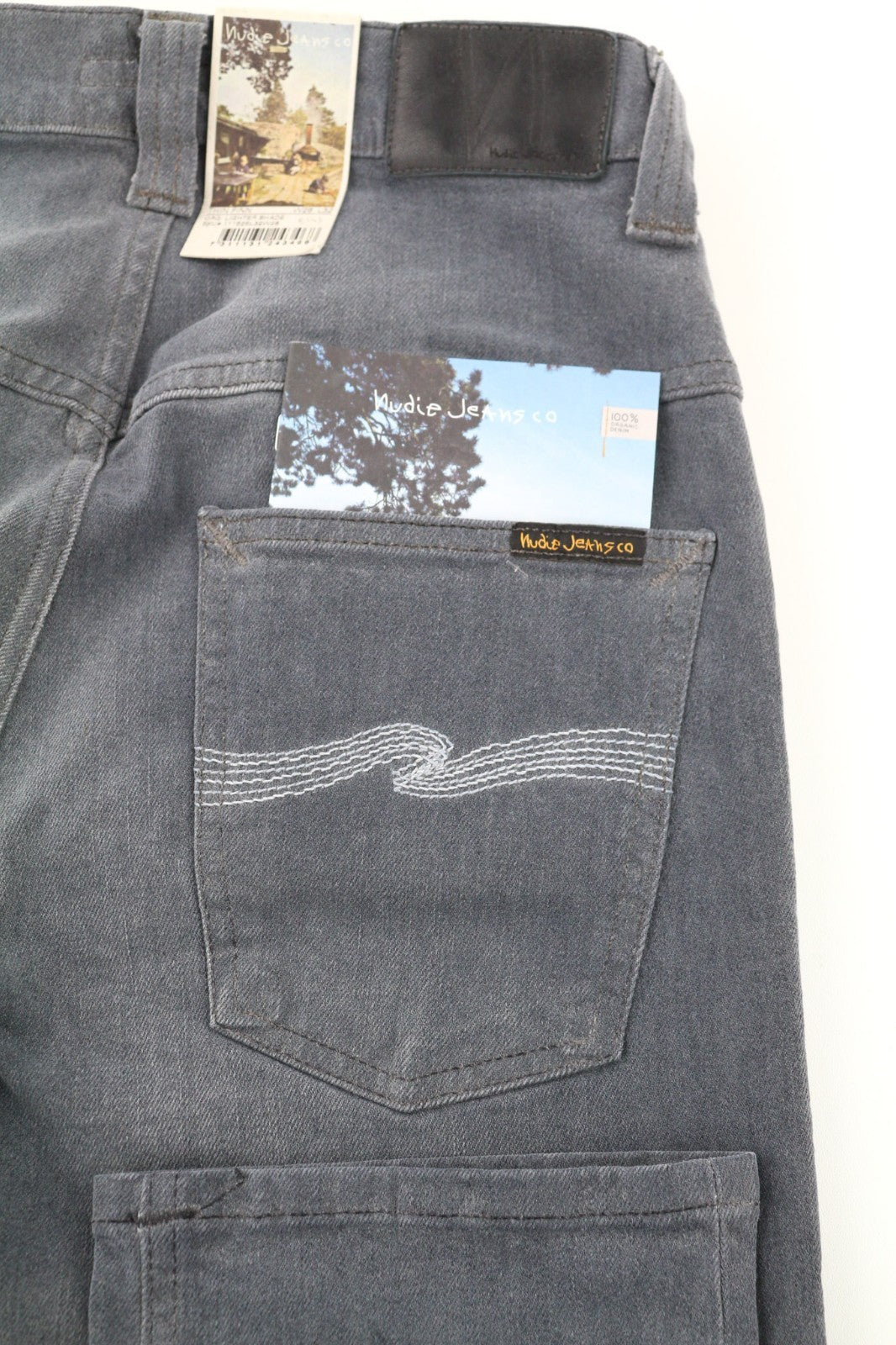 NUDIE JEANS Thin Finn Men's Jeans W28/L32 Slim Stretch Grey Wash