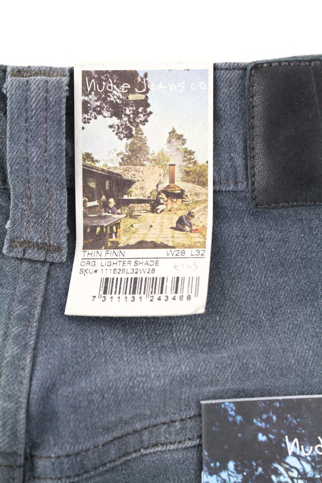 NUDIE JEANS Thin Finn Men's Jeans W28/L32 Slim Grey Stretch Casual