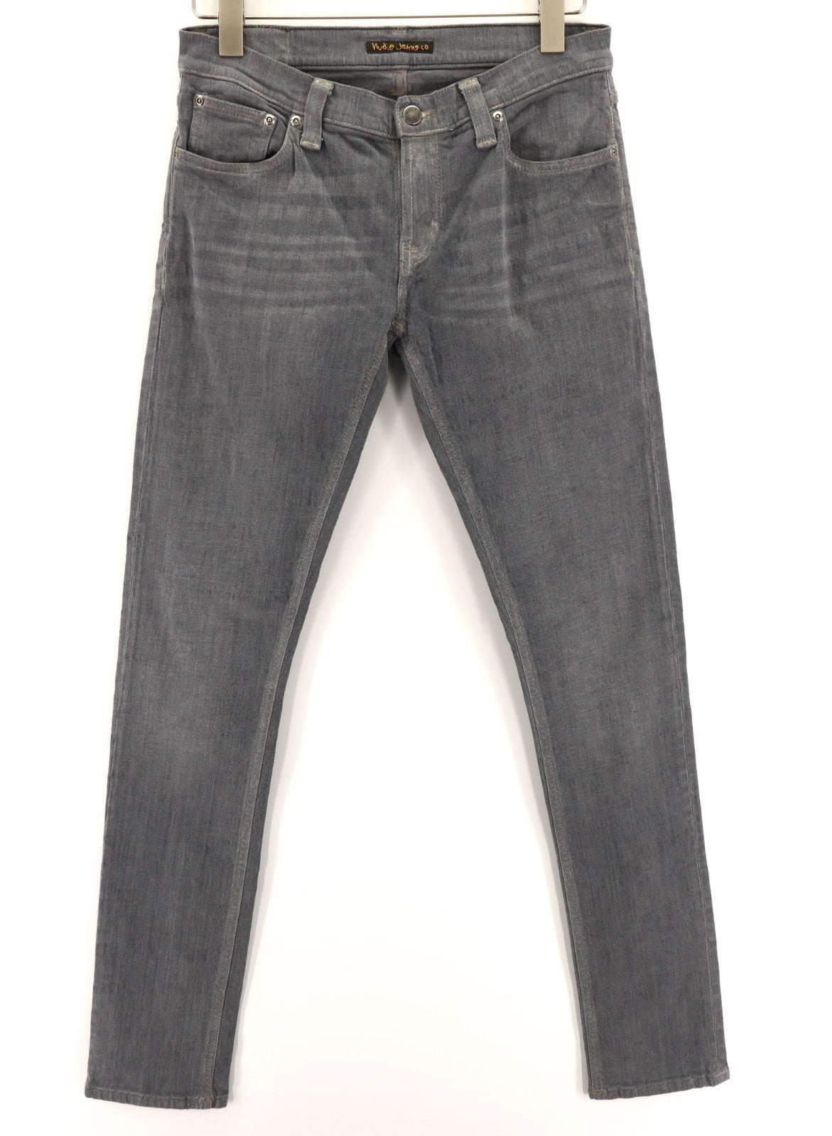 NUDIE JEANS Tight Long John Men's W30/L34 Charcoal Slim Organic Zip Denim