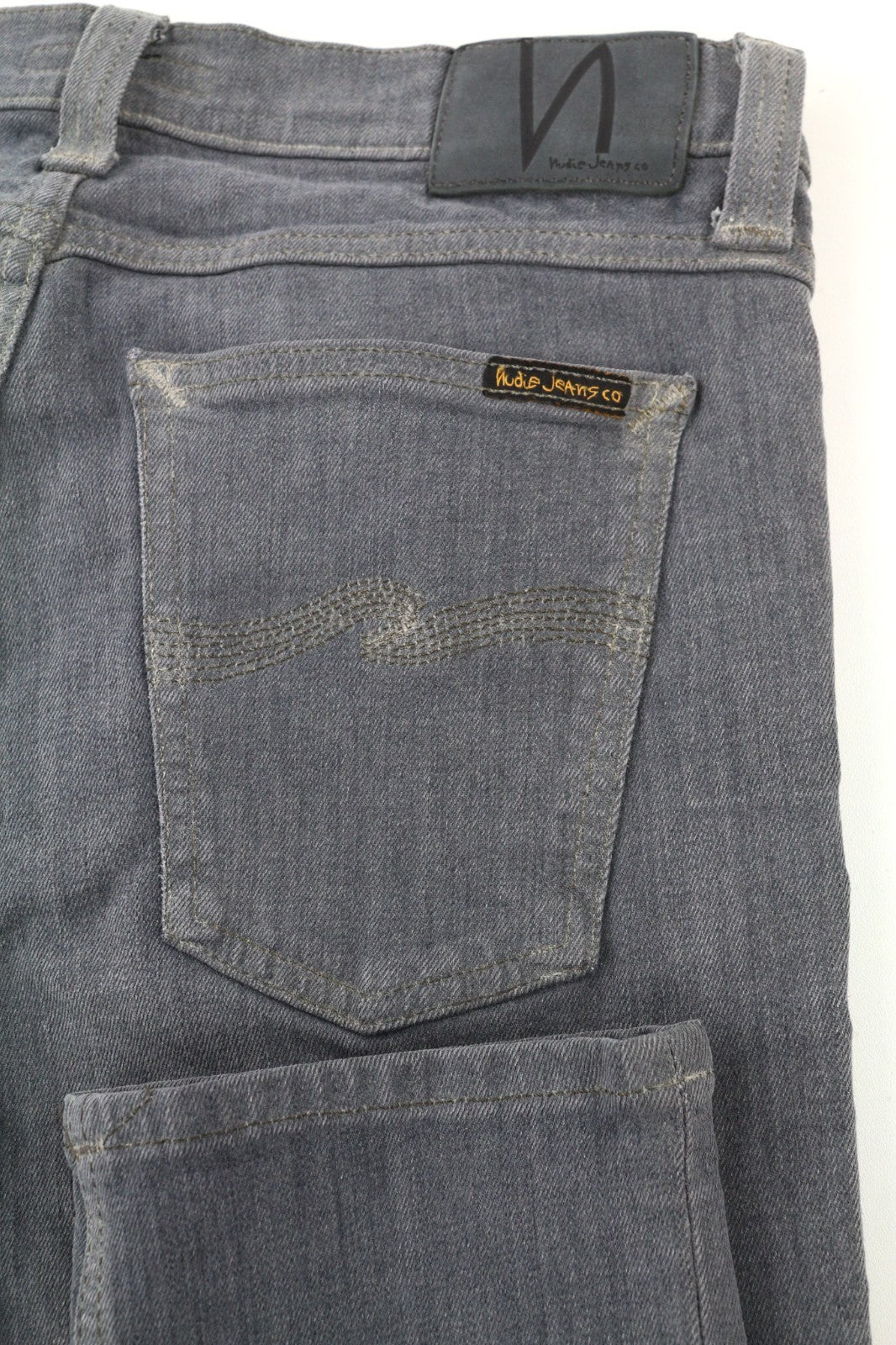 NUDIE JEANS Tight Long John Men's W30/L34 Charcoal Slim Organic Zip Denim