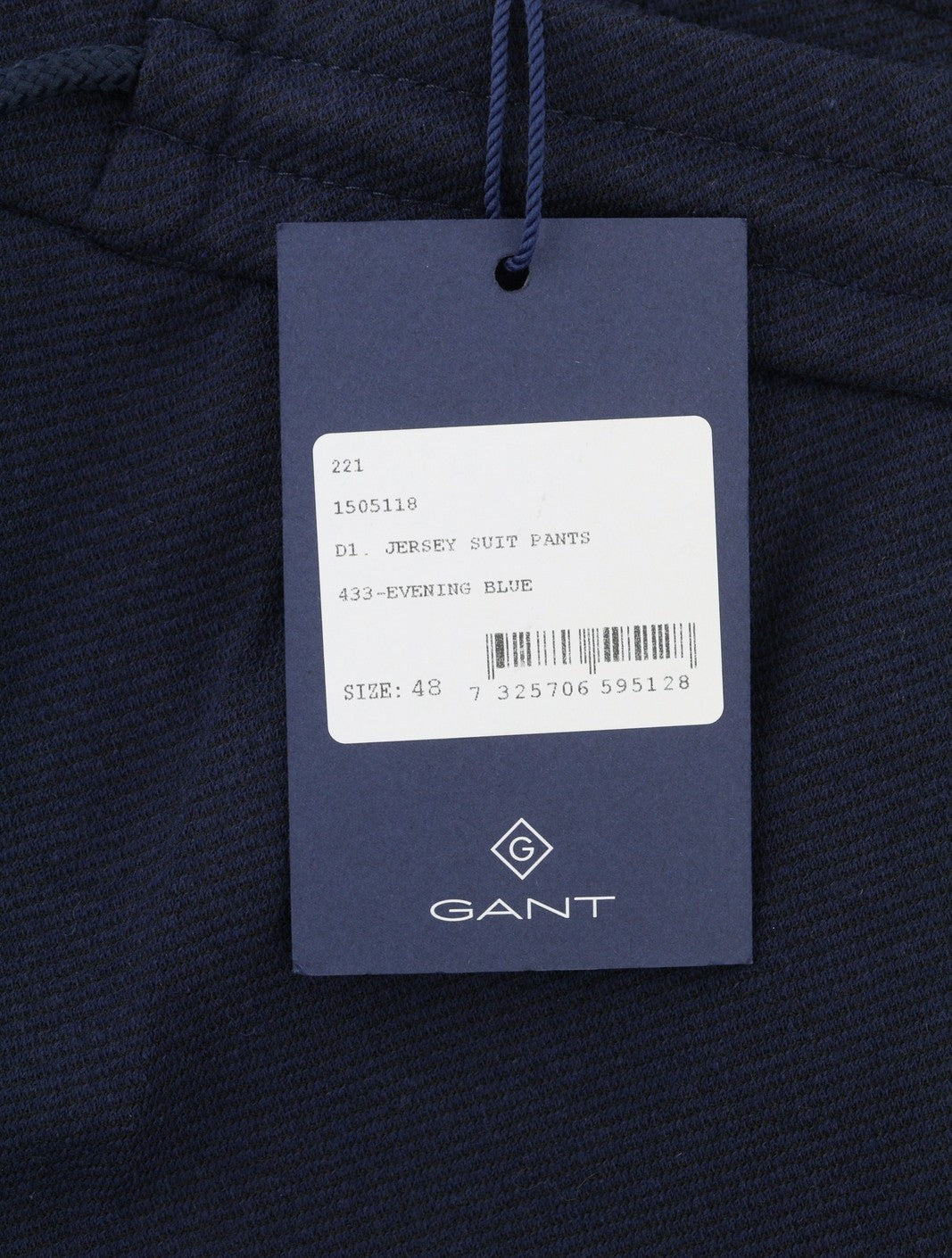 GANT Jersey Men Suit EU48 / EU50 Evening Blue Slim Single-Breasted Notch 2in1