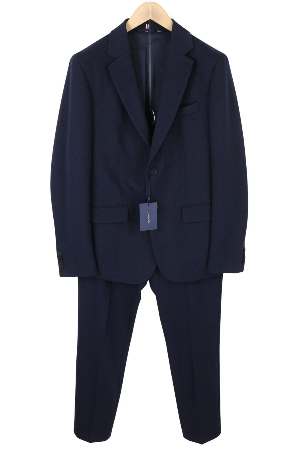 GANT Jersey Men Suit EU48 / EU50 Evening Blue Slim Single-Breasted Notch 2in1