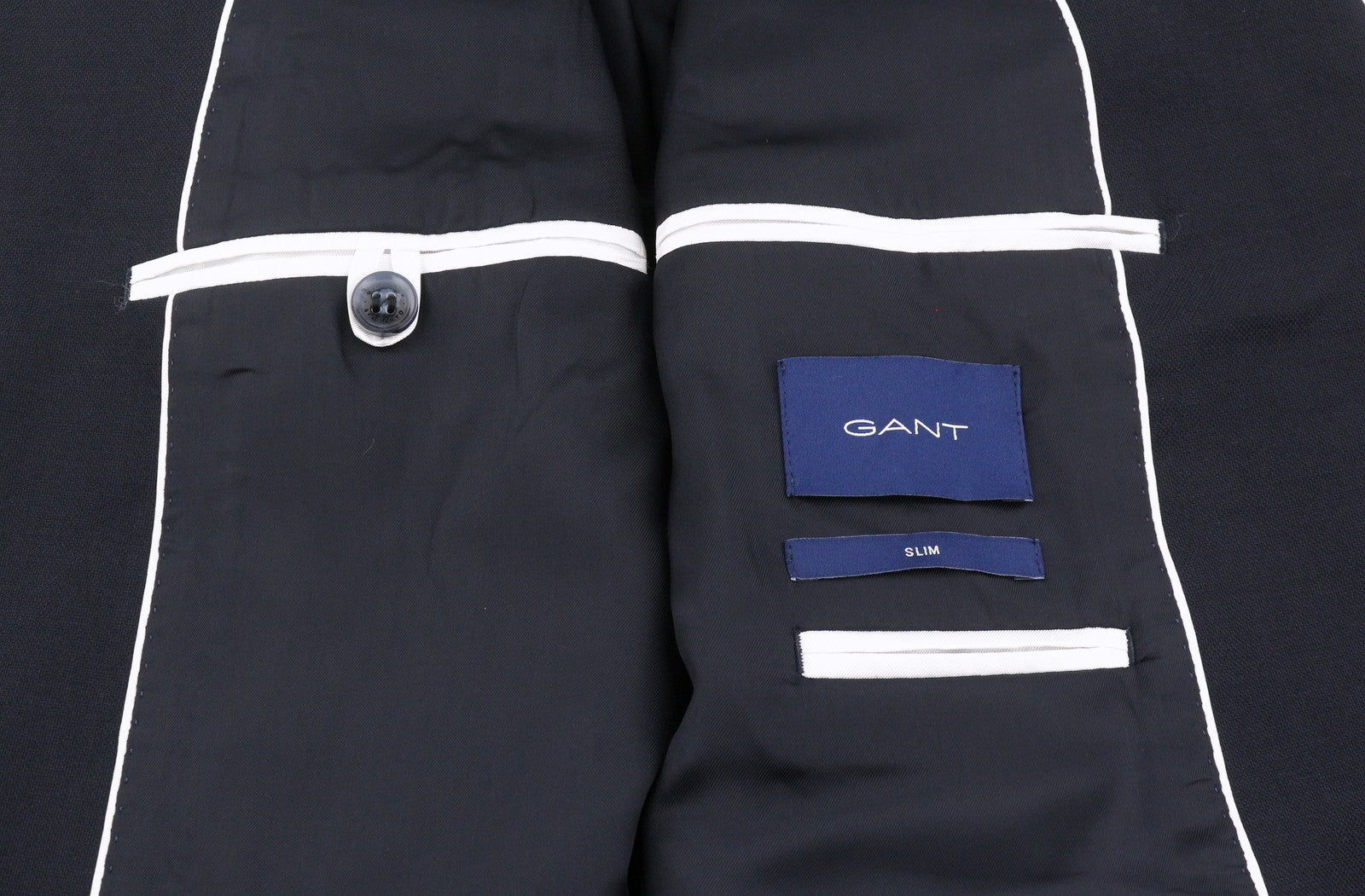 GANT Club vyriškas švarkas, EU48, vakaro mėlynumo, vilnos mišinio, vienaeilis, su įpjova, RRP400 