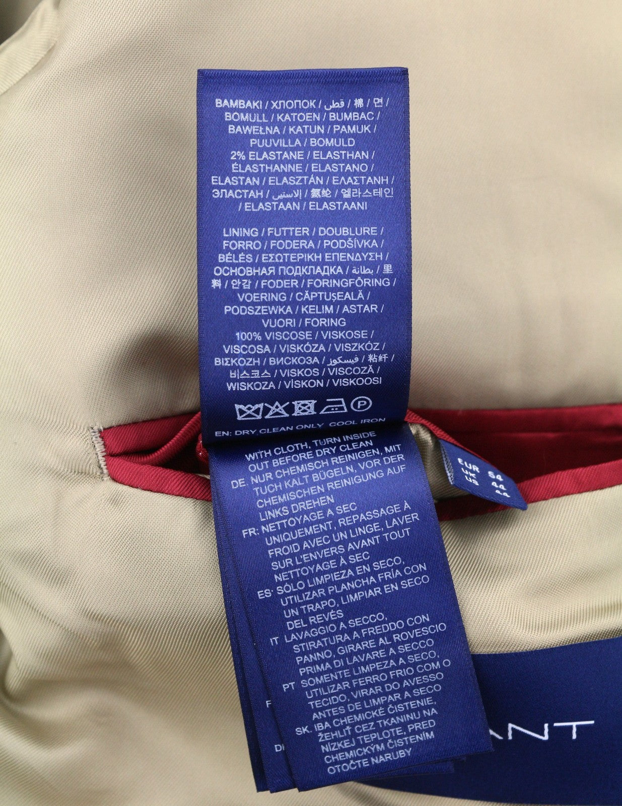 GANT Velvet Club Men Blazer EU54 Tartan Green Notch Lapel Single-Breasted RRP499