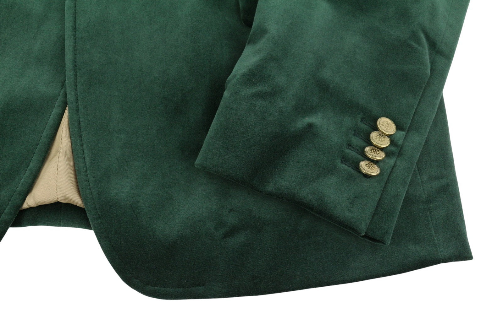 GANT Velvet Club Men Blazer EU54 Tartan Green Notch Lapel Single-Breasted RRP499