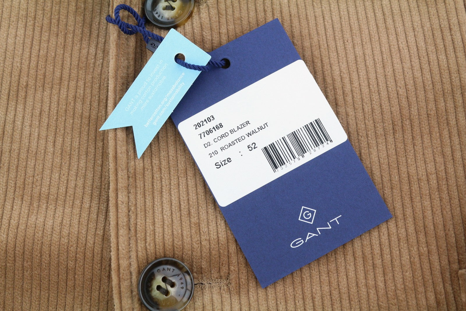 GANT virvelinis vyriškas švarkas EU52 roasted walnut Slim vienaeilis su įpjova atvarte pamušalu 