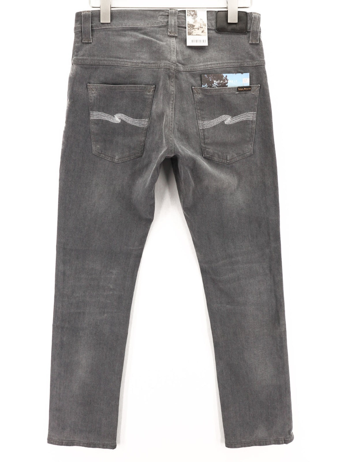 NUDIE JEANS Thin Finn Men's Jeans W32/L32 Slim Grey Cotton 5-Pocket Blend