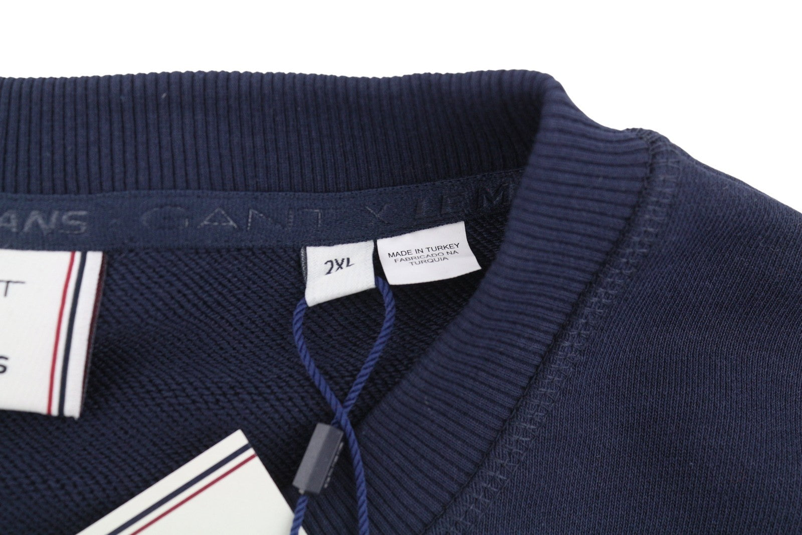 GANT X LE MANS C-Neck Men Sweatshirt 2XL Evening Blue Front Logo Pullover