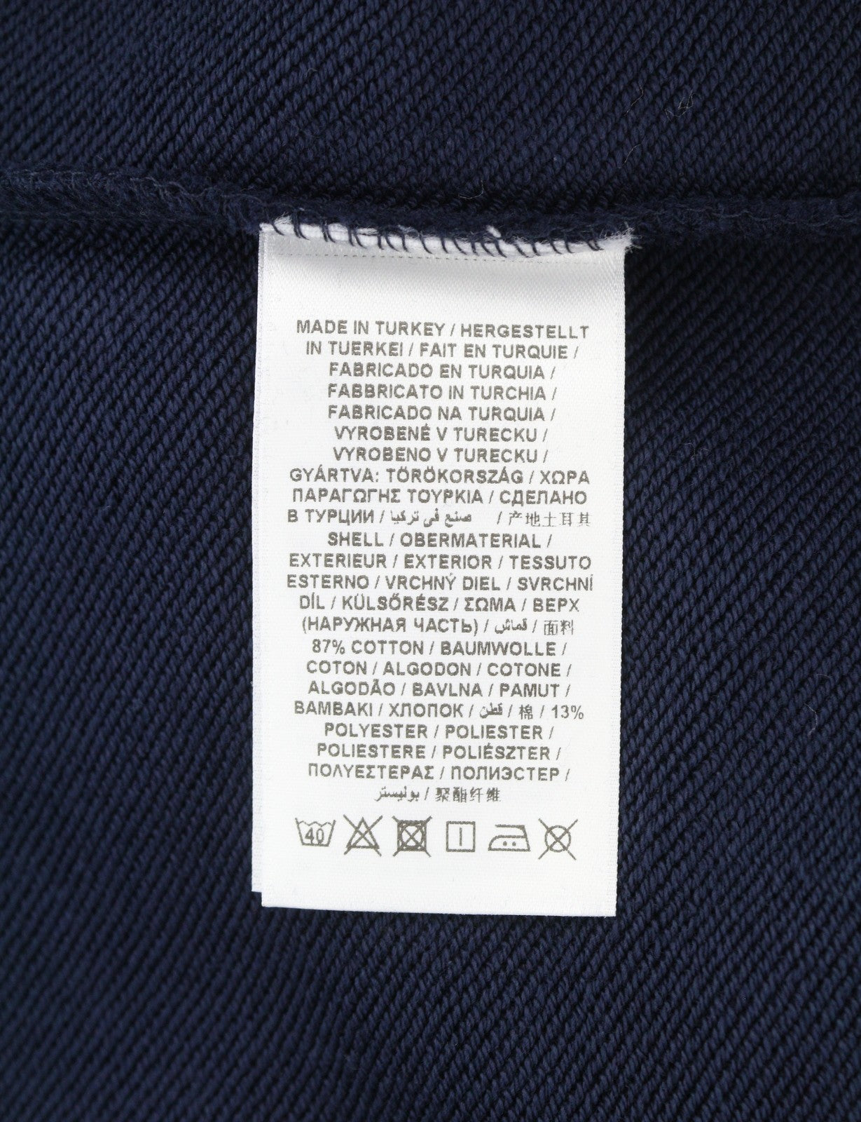 GANT X LE MANS C-Neck Men Sweatshirt 2XL Evening Blue Front Logo Pullover