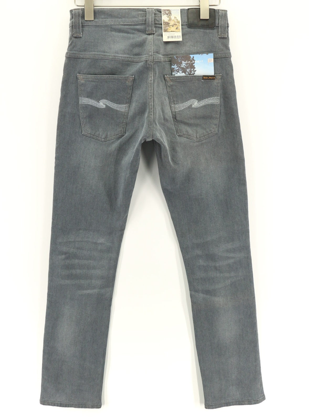 NUDIE JEANS Thin Finn Men's Jeans W30/L32 Slim Faded Grey Cotton Washed