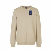 GANT Multi Texture Pique C-Neck Men Jumper L Khaki Melange Beige Knit Pullover