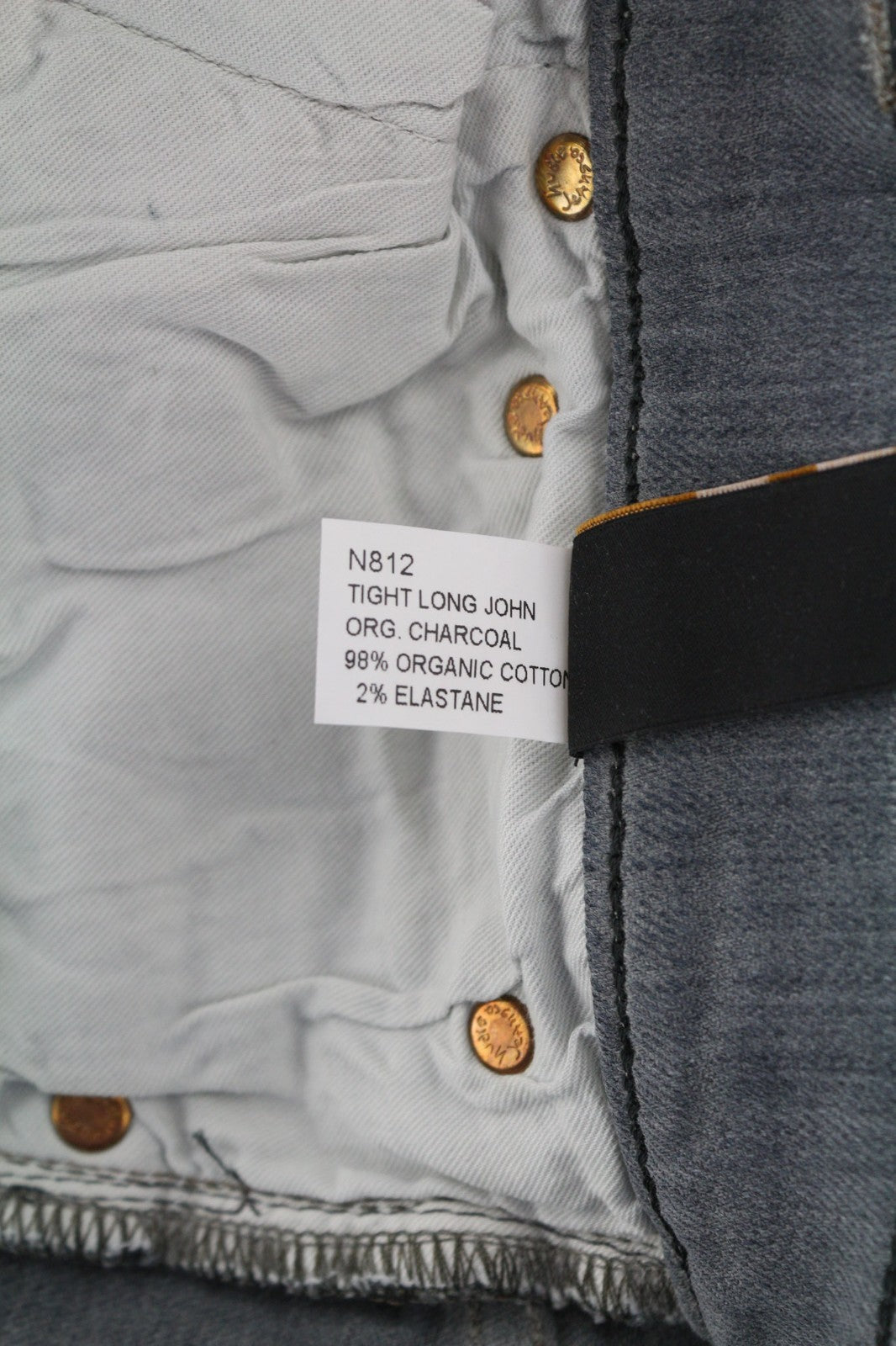 NUDIE JEANS Tight Long John Men's Jeans W30/L32 Charcoal Washed Organic Slim