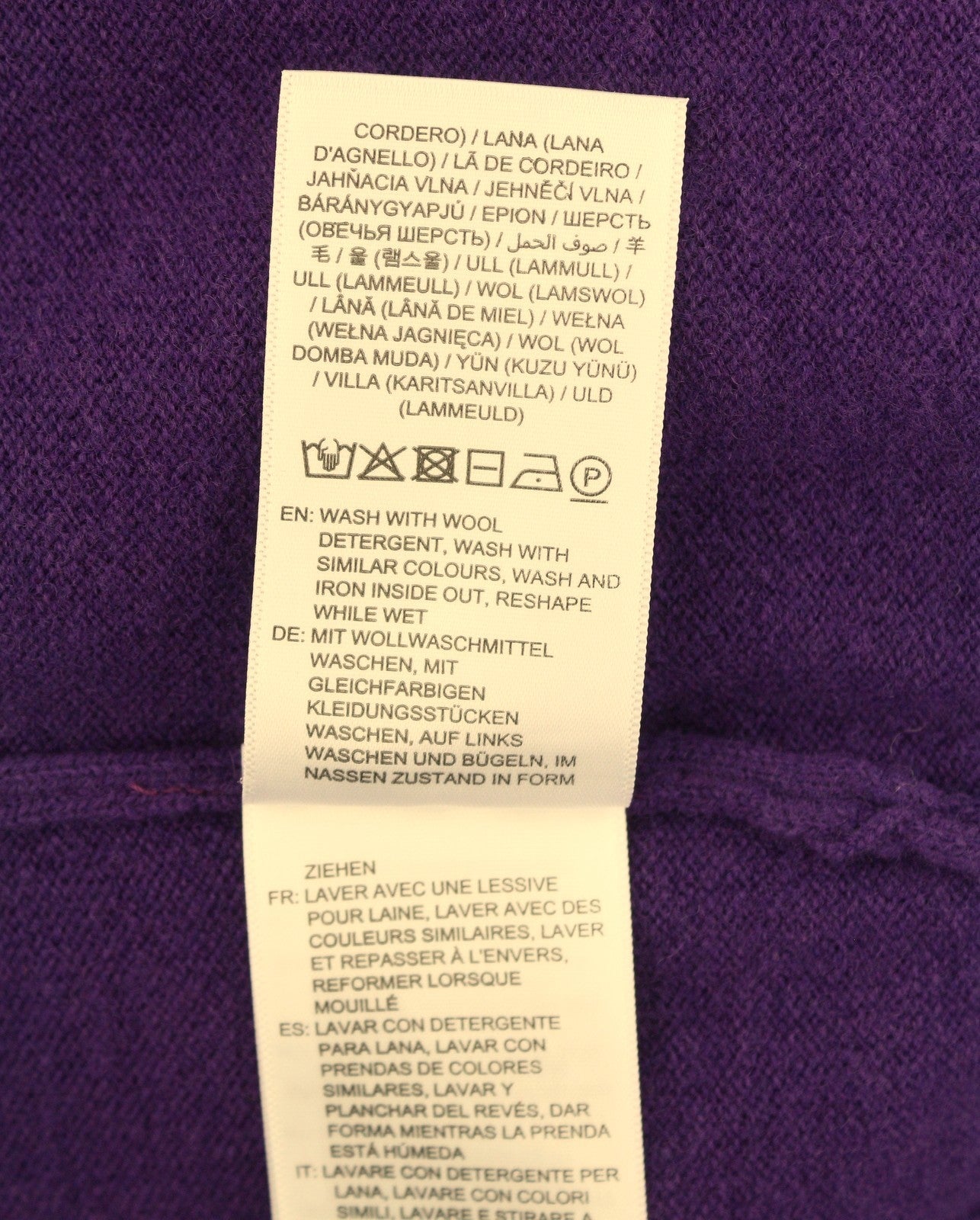 GANT Superfine Lambswool Crew Men Jumper M Imperial Purple Knitted Pullover