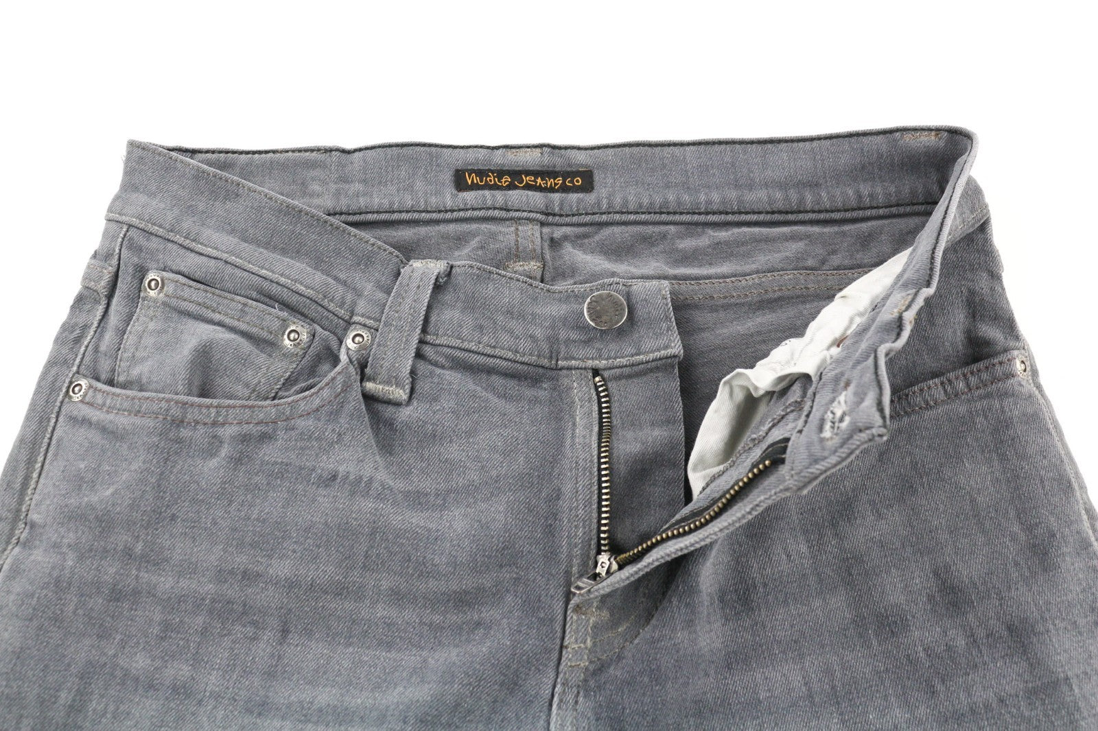 NUDIE JEANS Tight Long John Men's Jeans W29/L32 Charcoal Wash Slim Organic