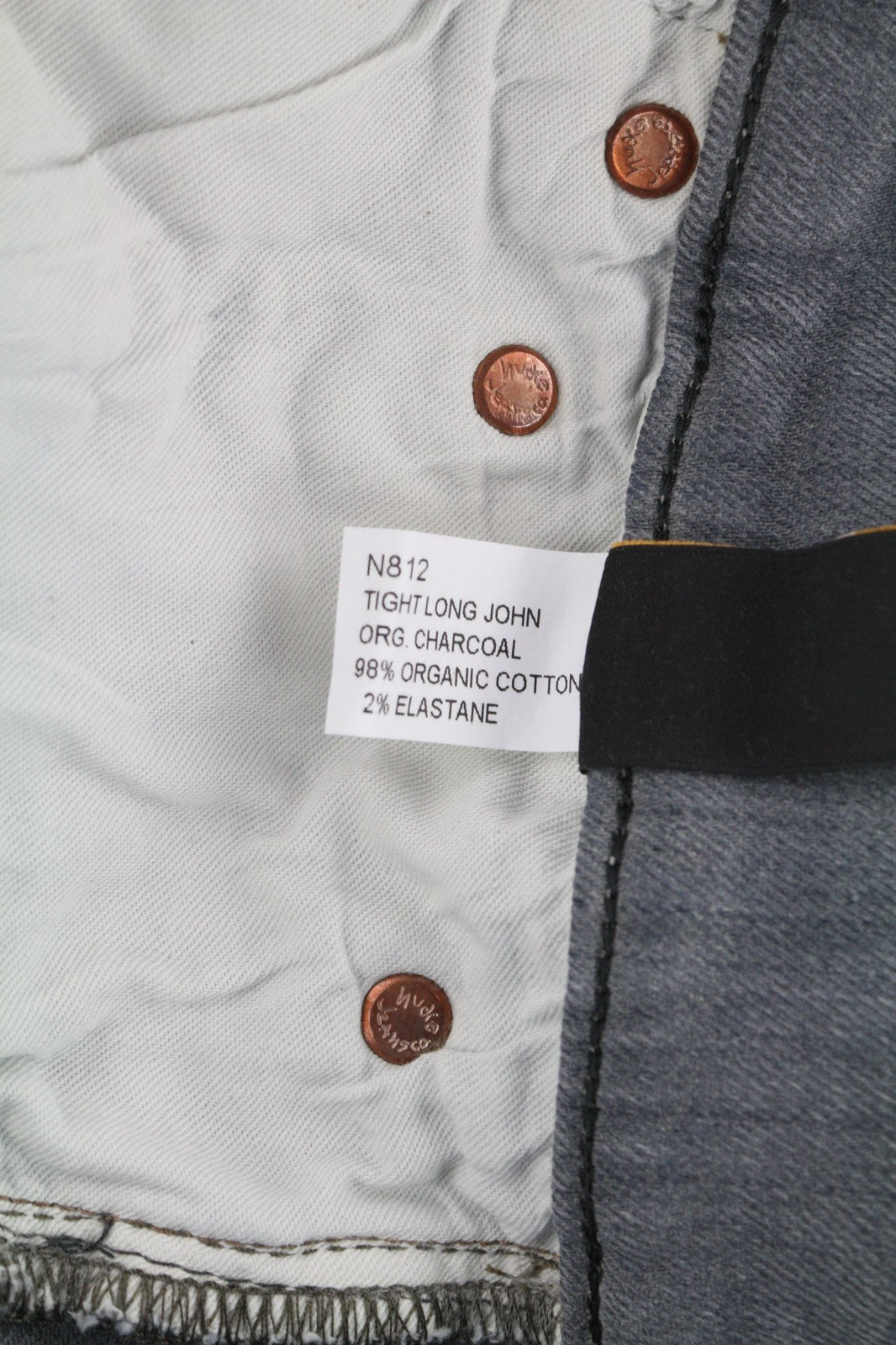 NUDIE JEANS Tight Long John Men's Jeans W30/L32 Charcoal Slim Washed Logo