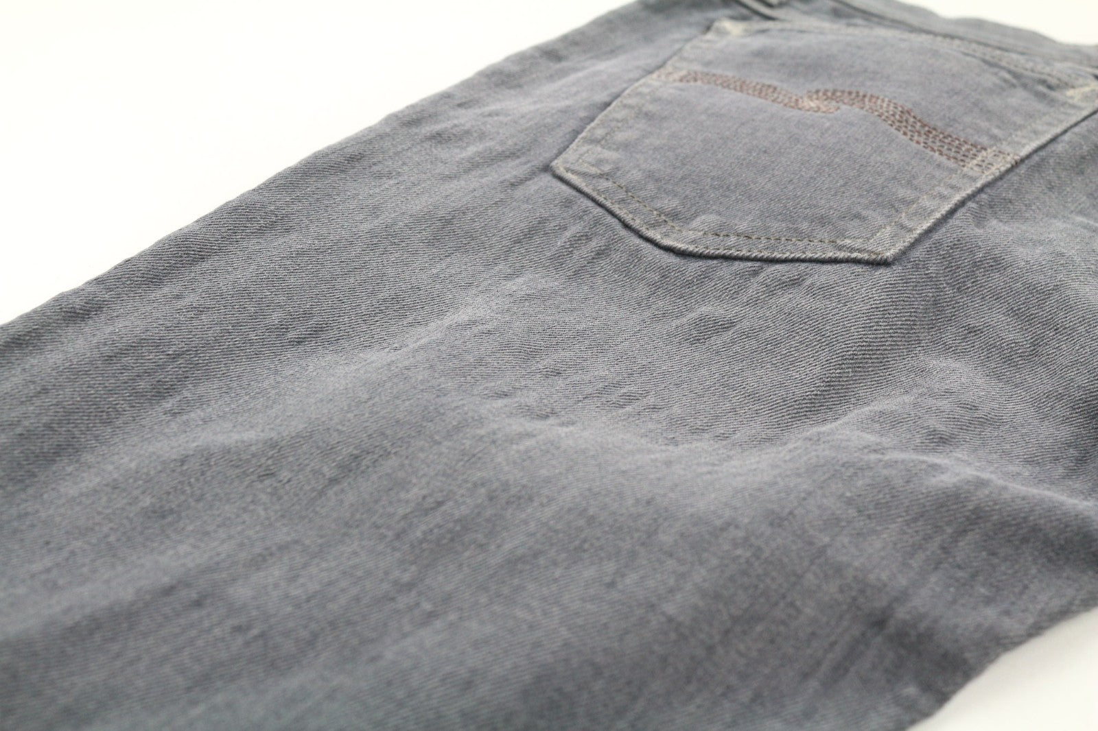 NUDIE JEANS Tight Long John Men's Jeans W28/L32 Charcoal Slim Logo Washed