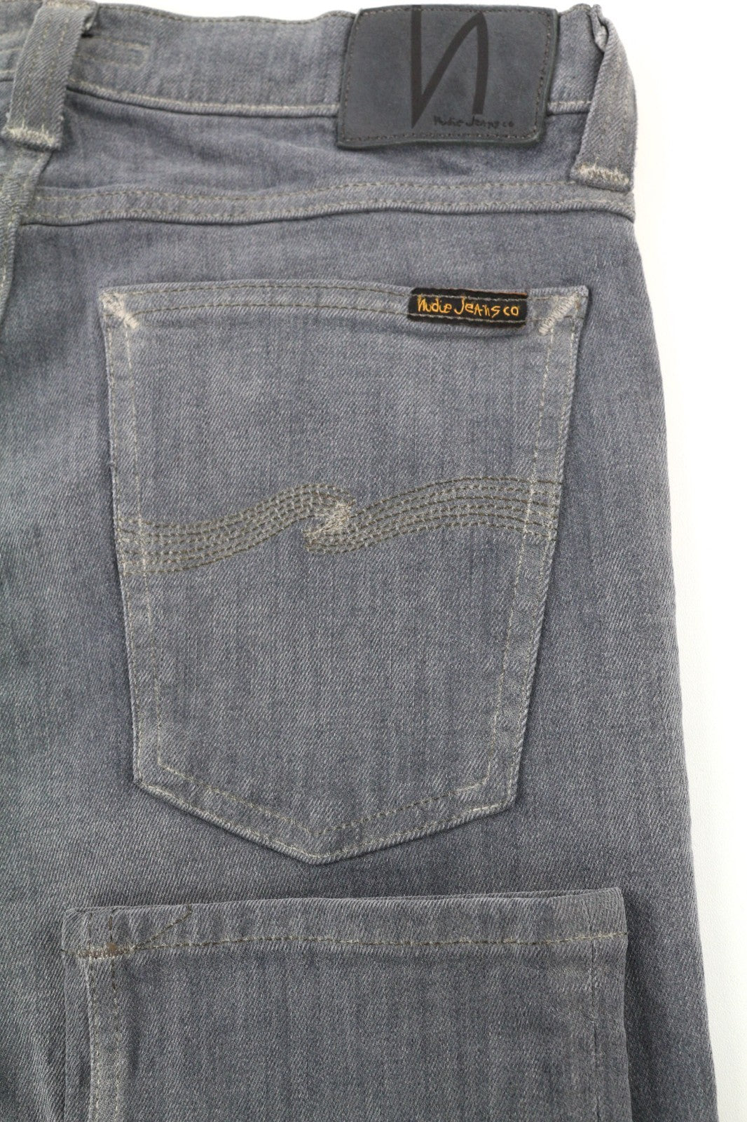 NUDIE JEANS Tight Long John Men's Jeans W31/L34 Charcoal Slim Denim Organic