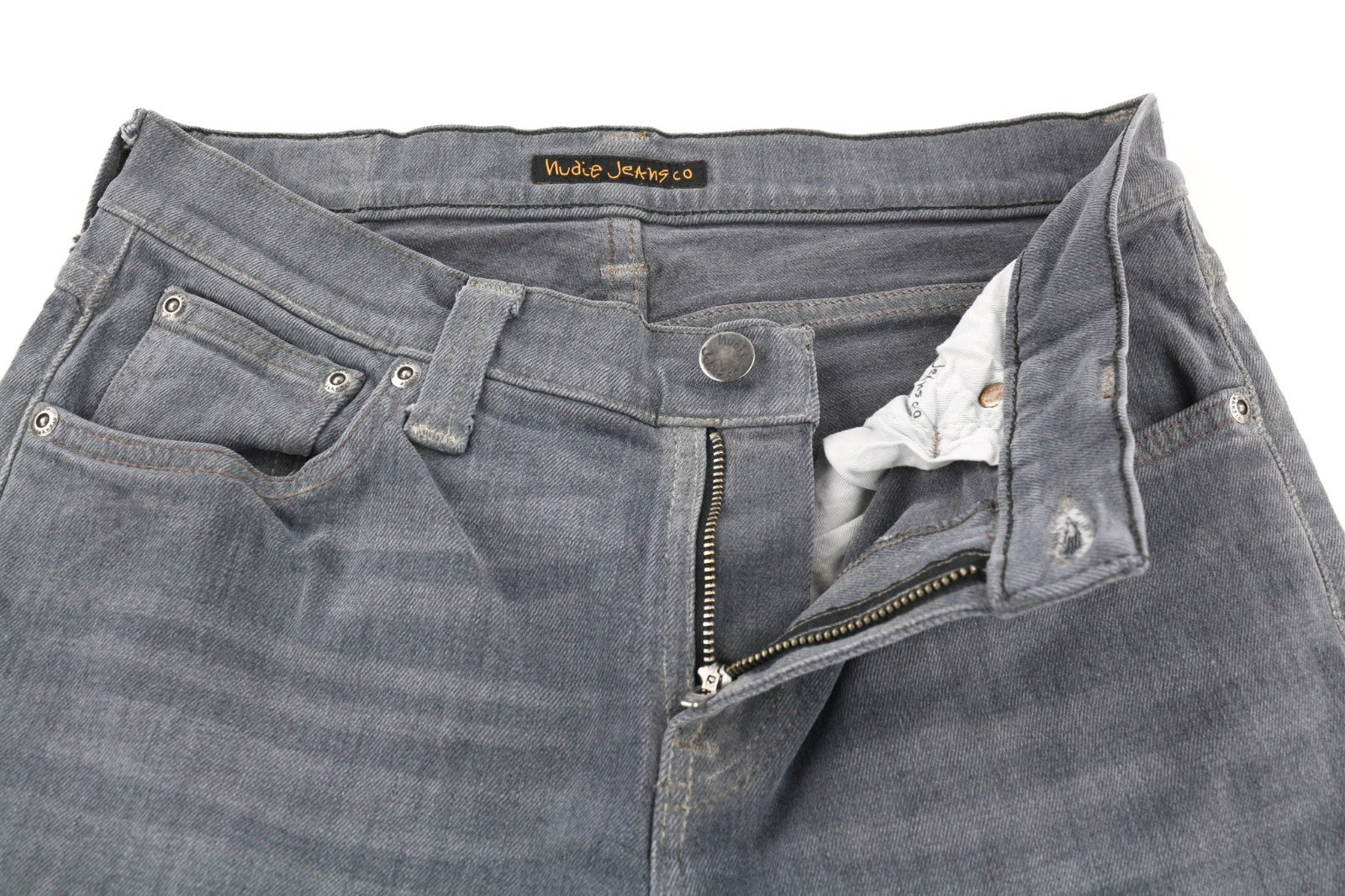 NUDIE JEANS Tight Long John Men's Jeans W29/L32 Charcoal Slim Denim Wash