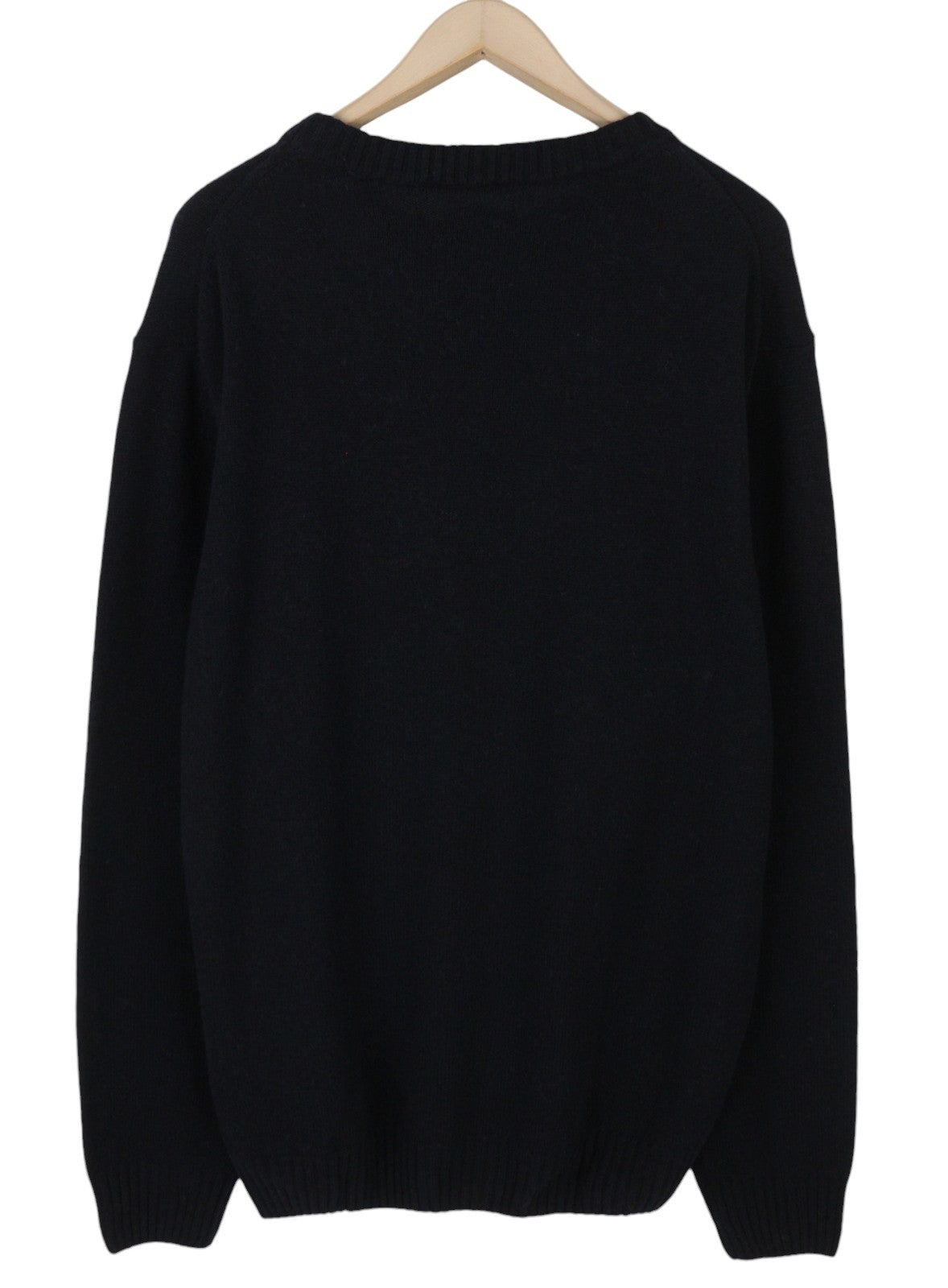 GANT Brushed Wool C-Neck Men Jumper 3XL Evening Blue Wool Blend Knit Pullover