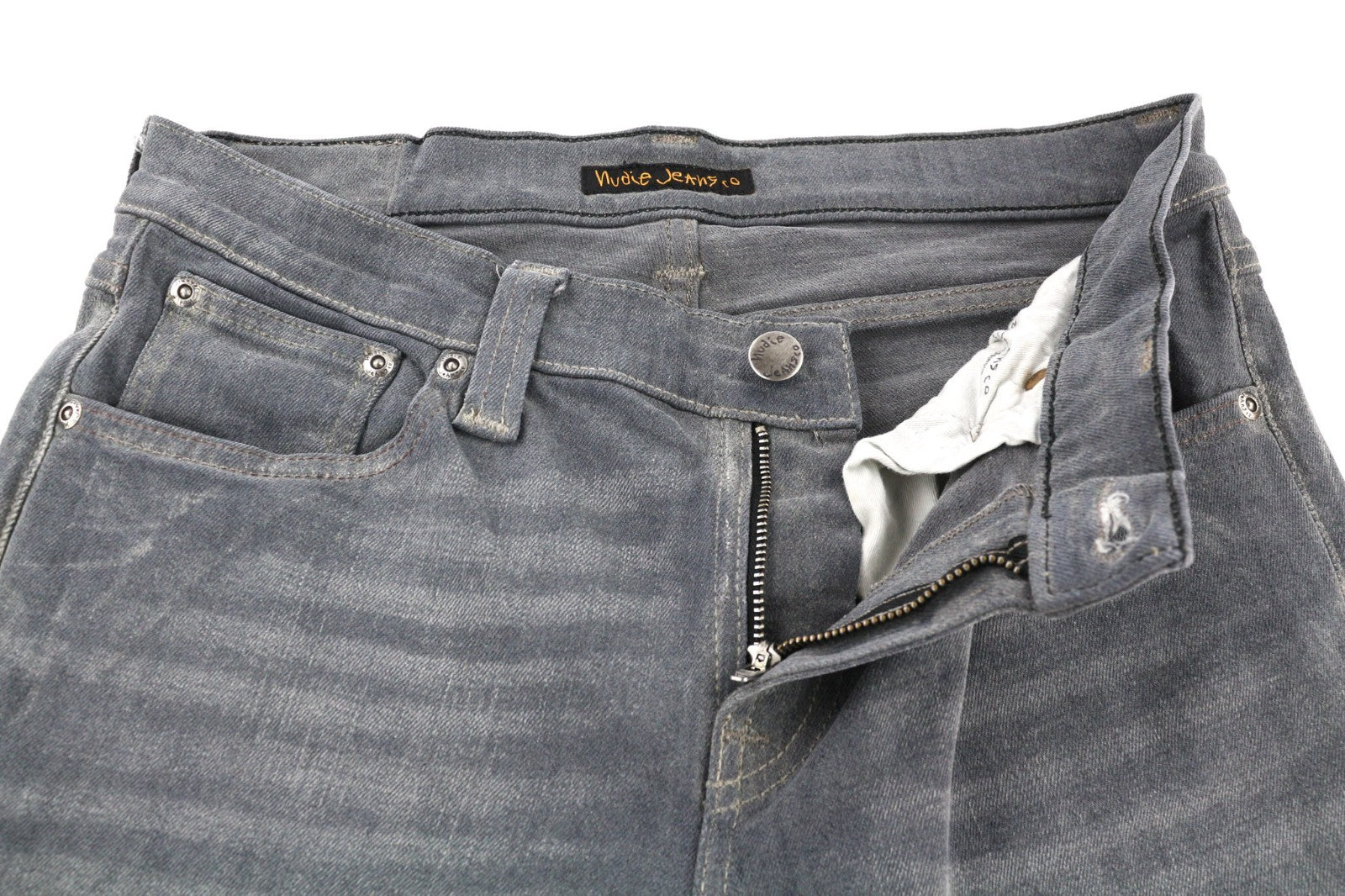 NUDIE JEANS Tight Long John Men's Jeans W29/L32 Charcoal Slim Fit Organic