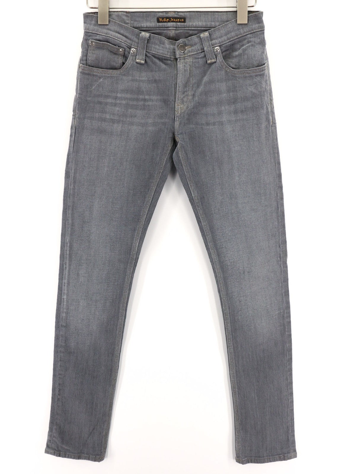 NUDIE JEANS Tight Long John Men's Jeans W29/L32 Charcoal Slim Logo Organic