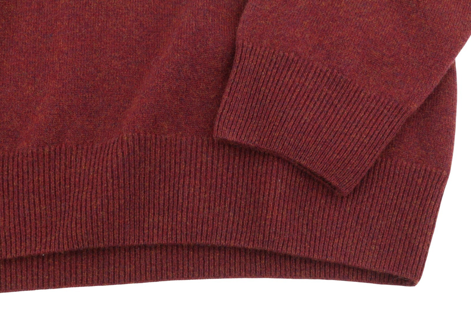 GANT Super Fine Lambswool Half Zip Men Jumper L Royal Port Red Knit Pullover