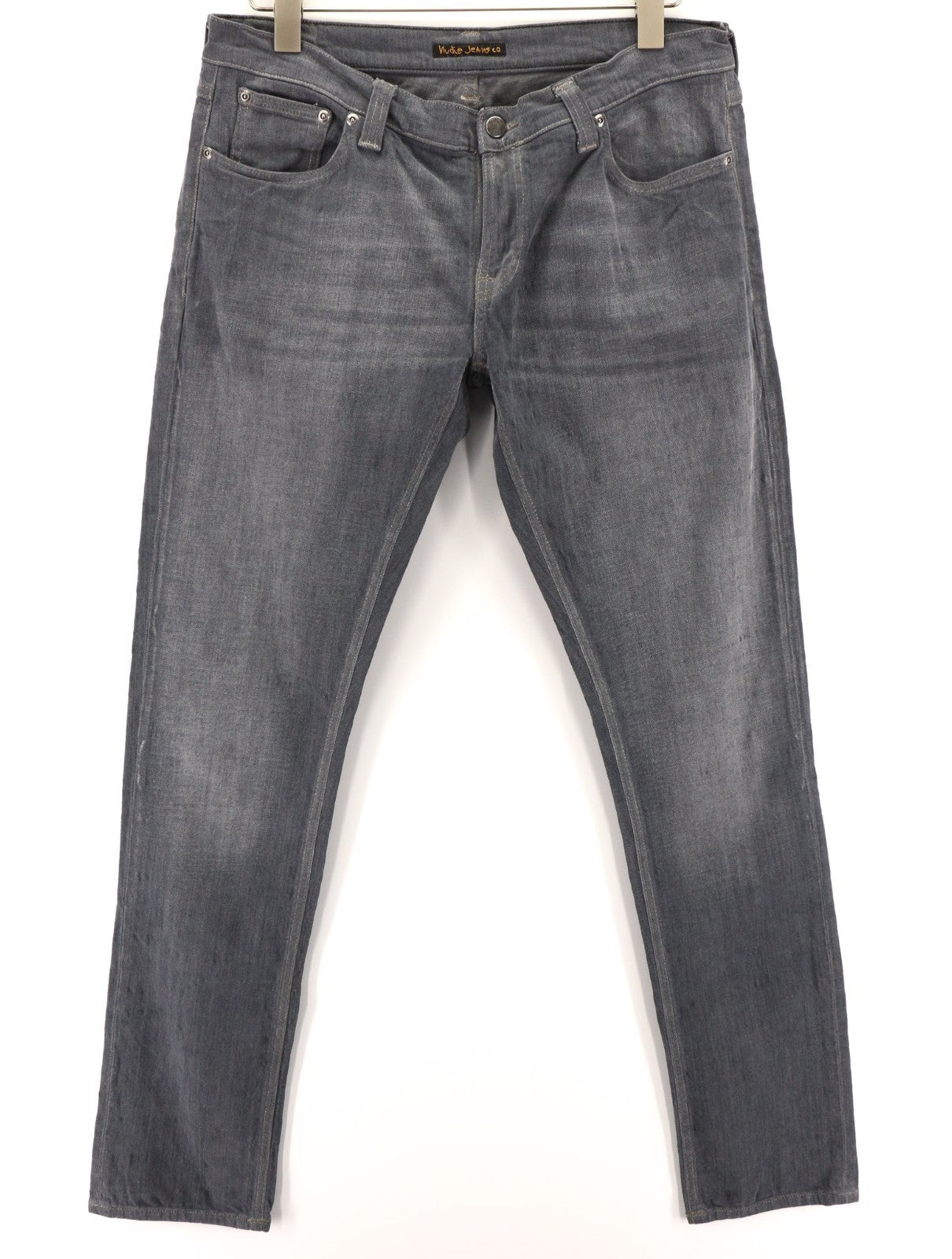 NUDIE JEANS Tight Long John Men's Jeans W34/L34 Charcoal Slim Fit Denim