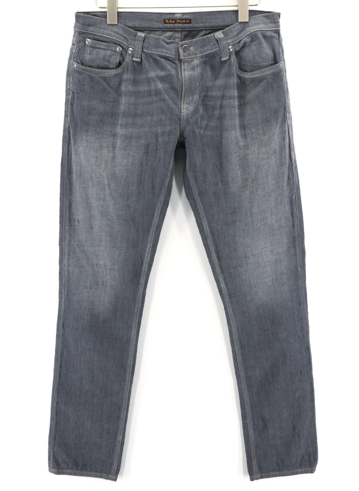 NUDIE JEANS Tight Long John Men's Jeans W34/L34 Charcoal Slim Washed Fit