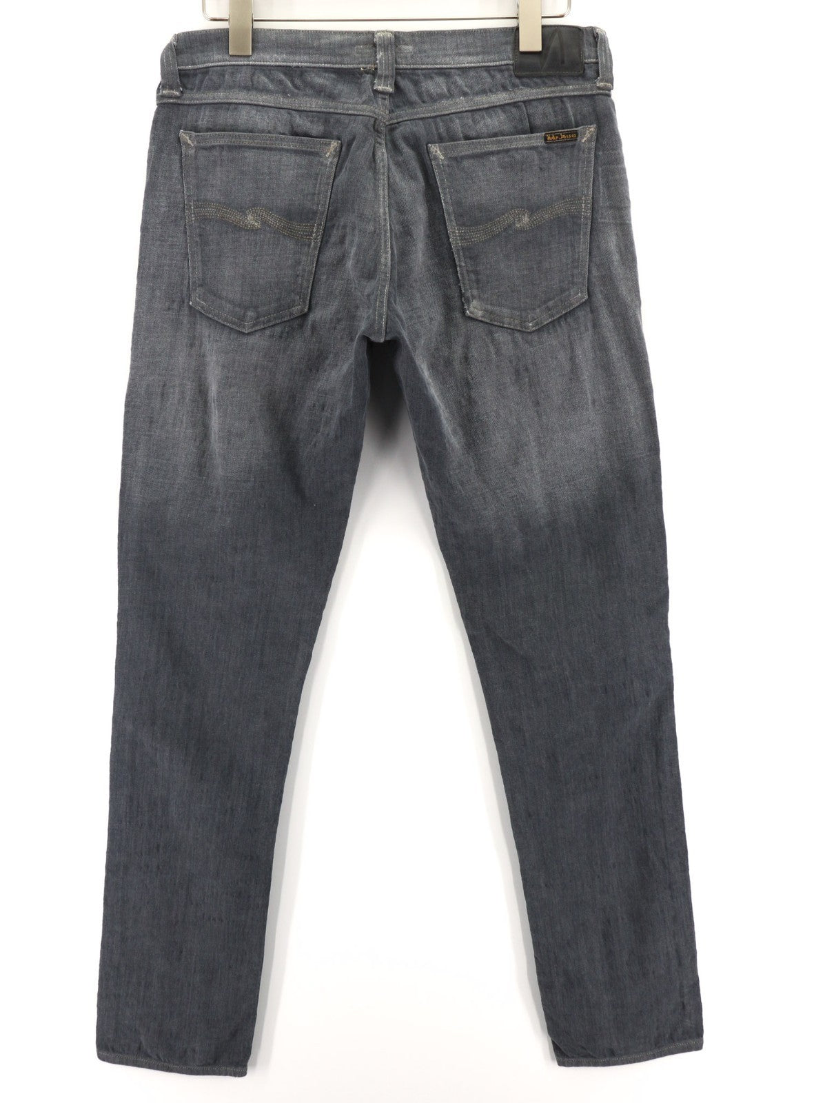 NUDIE JEANS Tight Long John Men's Jeans W34/L34 Charcoal Slim Logo Wash