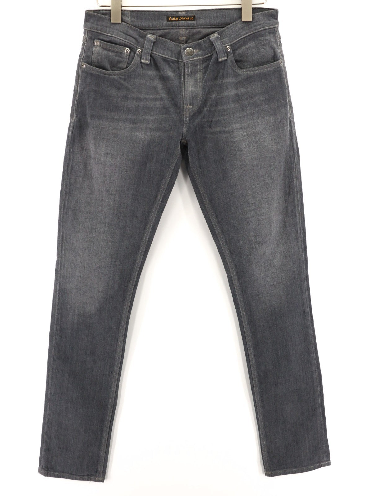 NUDIE JEANS Tight Long John Men's Jeans W31/L34 Charcoal Slim Denim Logo