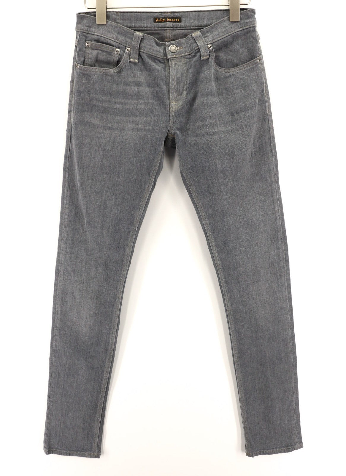 NUDIE JEANS Tight Long John Men's W30/L34 Slim Charcoal Organic Zip Jeans