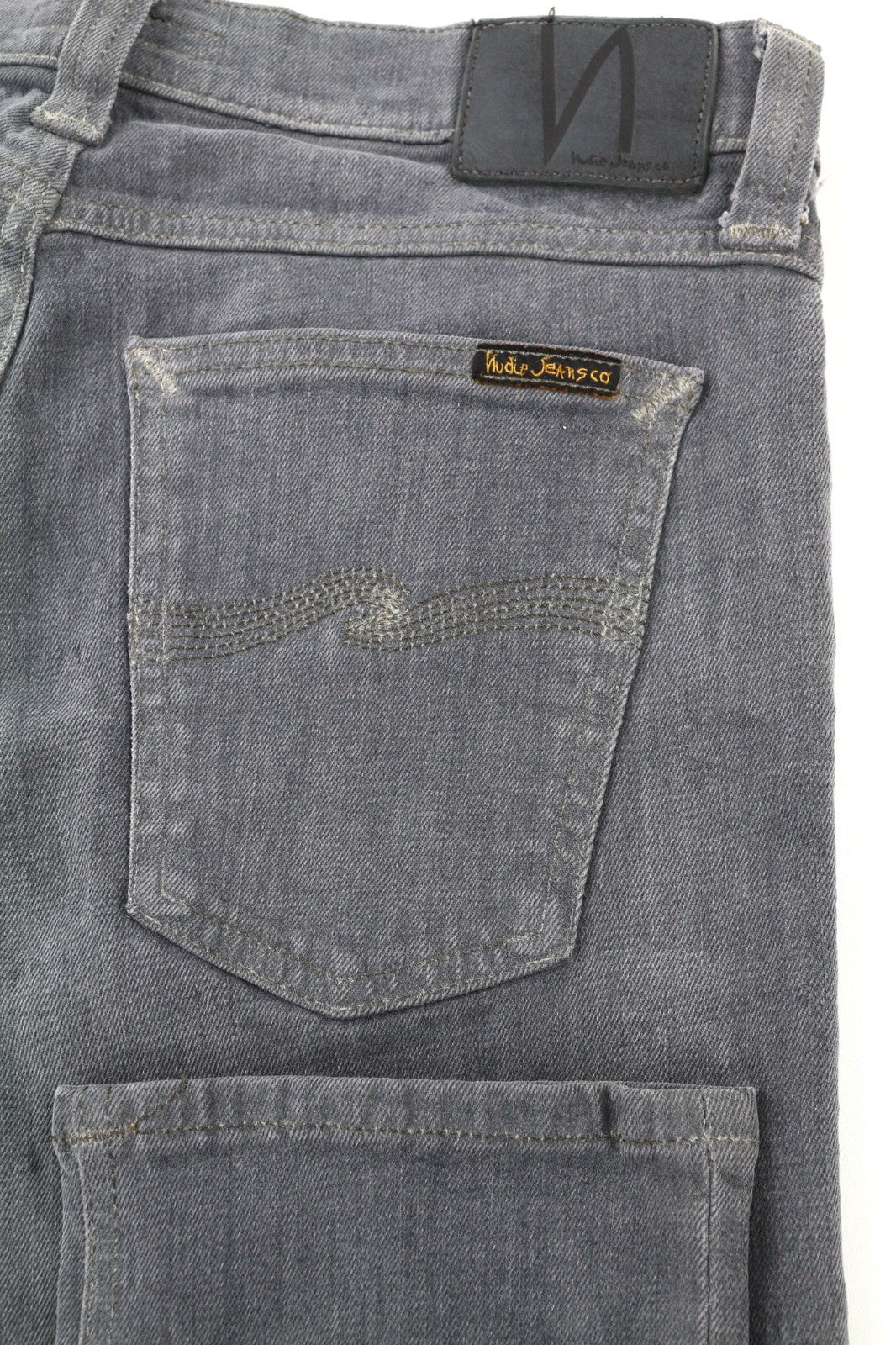 NUDIE JEANS Tight Long John Men's W30/L34 Organic Charcoal Slim Zipper Denim